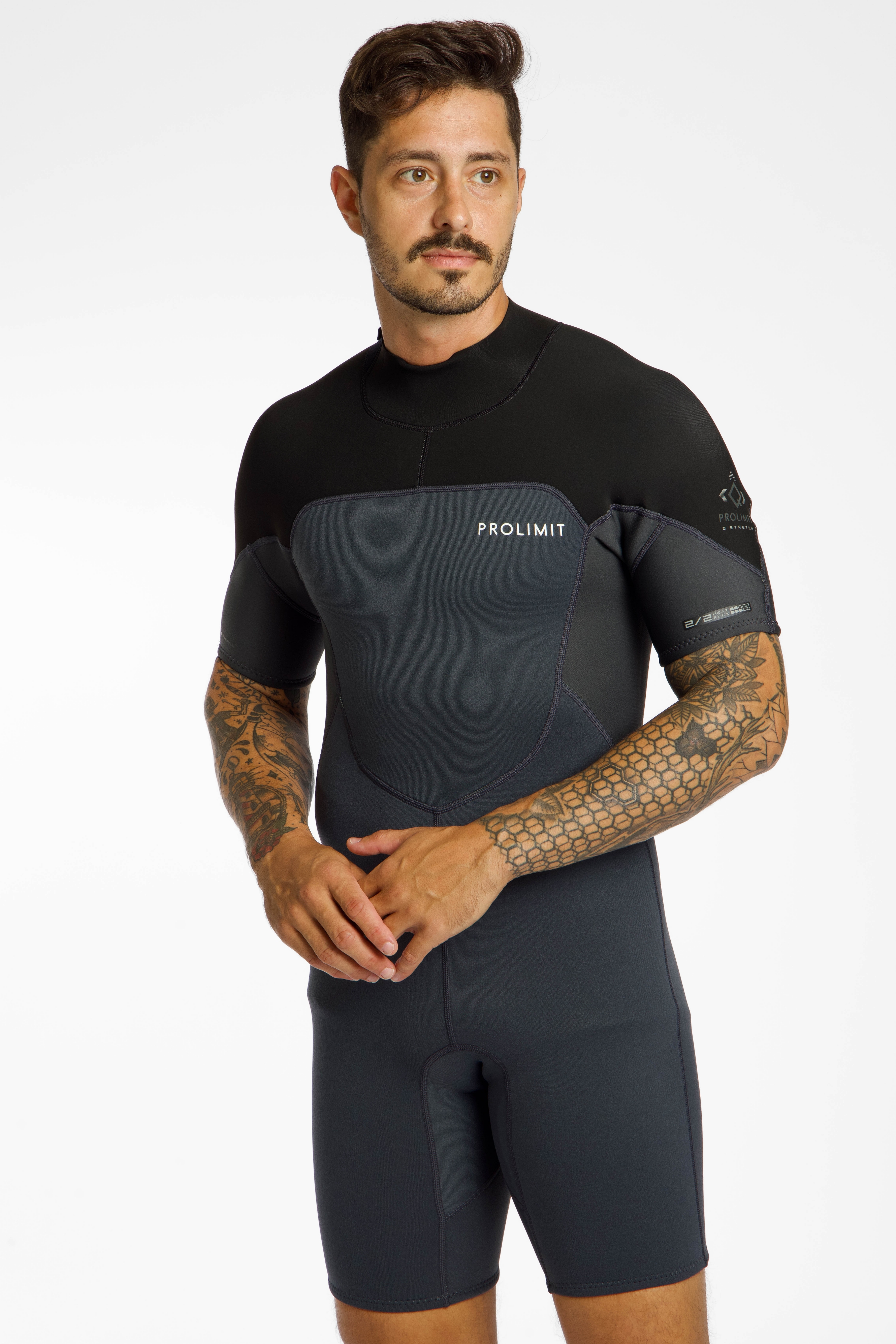 PROLIMIT Fusion Shorty V-Zip 2/2 mm Herren Neoprenanzug Schwarz, Herren, Größe: XS