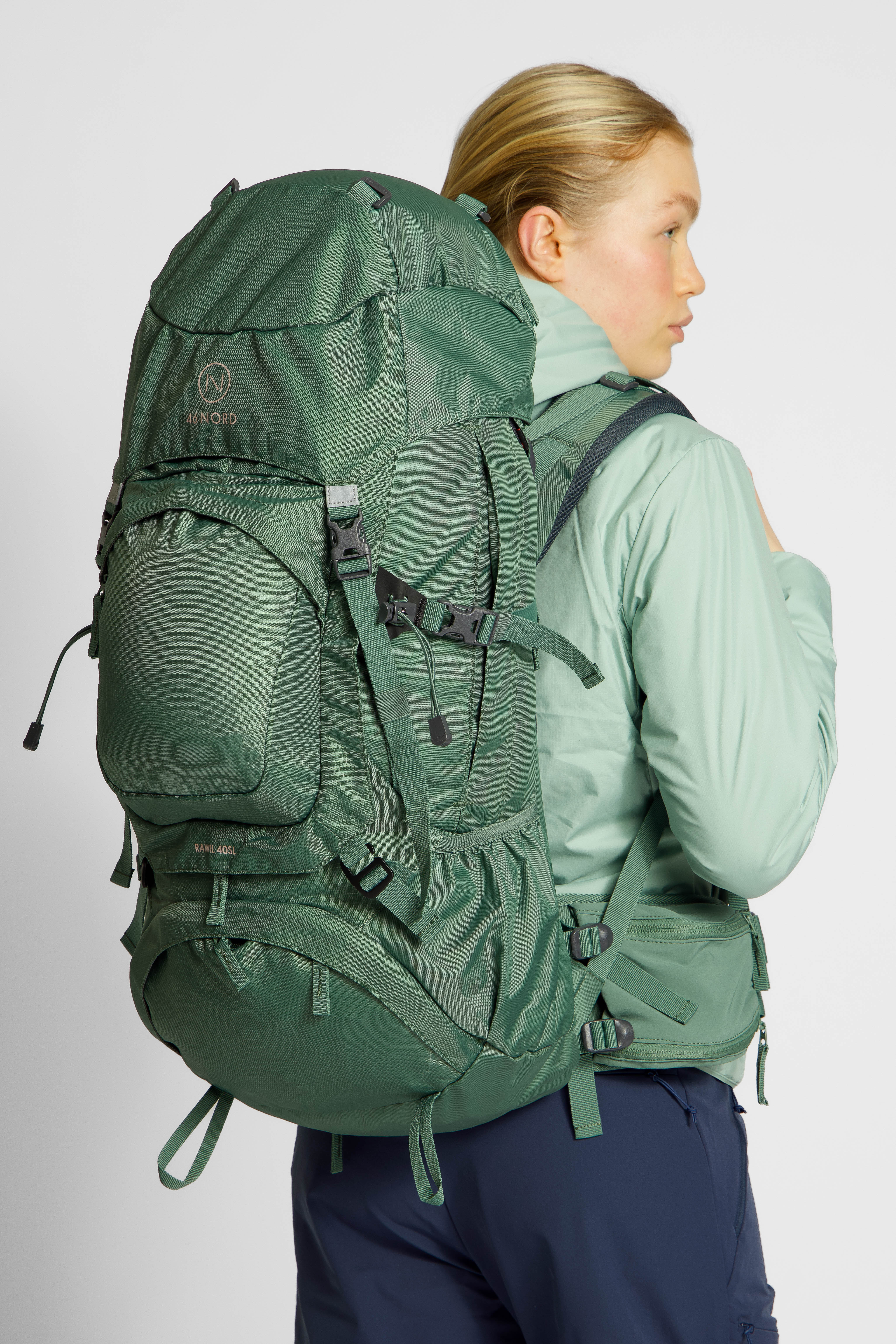 46 NORD Rawil SL 40 L Damen Wanderrucksack Grün, Damen, Größe: 0