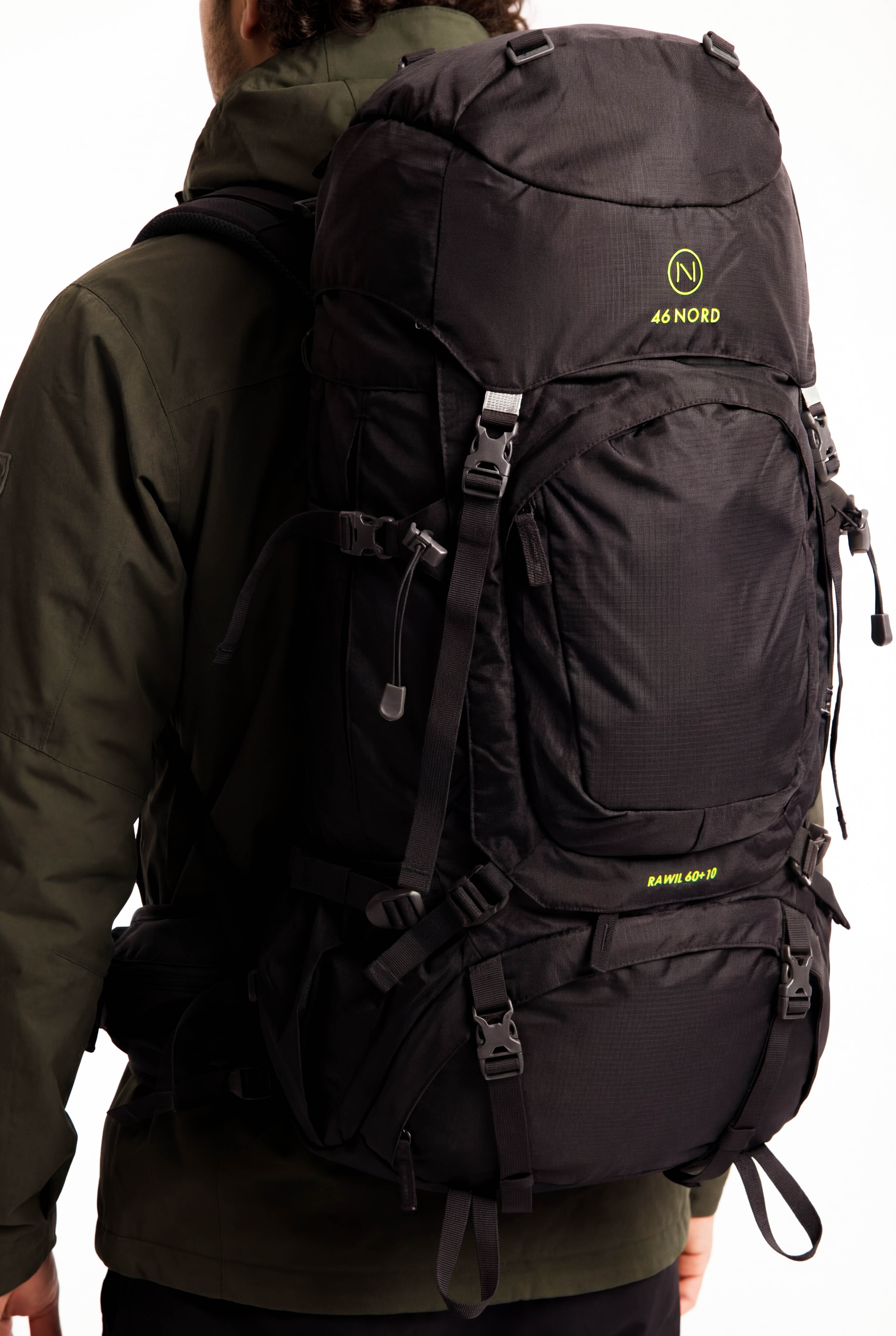 46 NORD Rawil 60+10 L Wanderrucksack Grau, Herren, Größe: 0