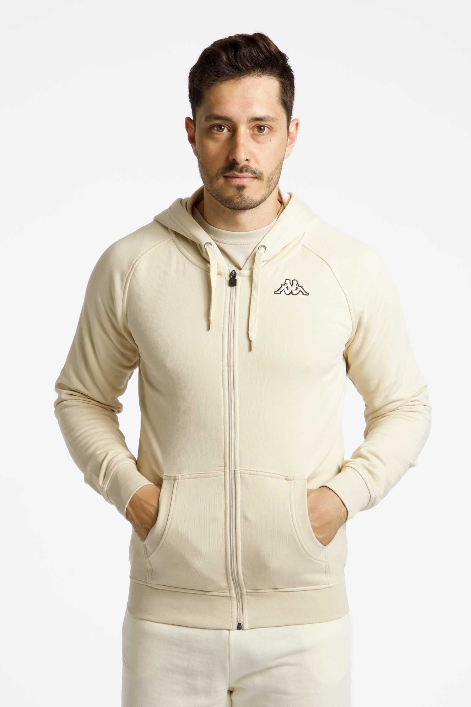 Image of Kappa Logo Jackus Herren Trainingsjacke Beige, Herren, Größe: L