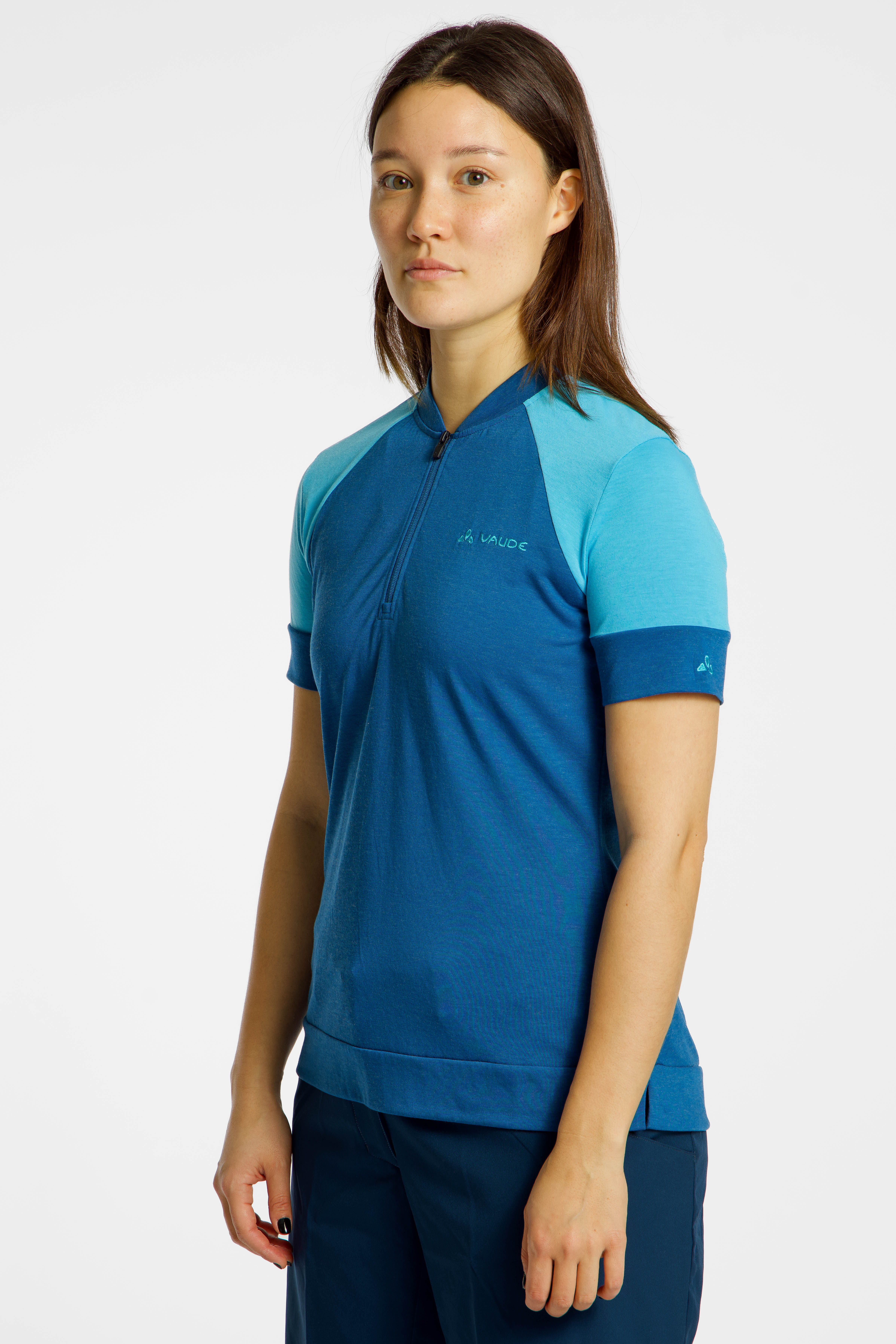 VAUDE Altissimo Q-Zip Damen Biketrikot Blau, Damen, Größe: 40