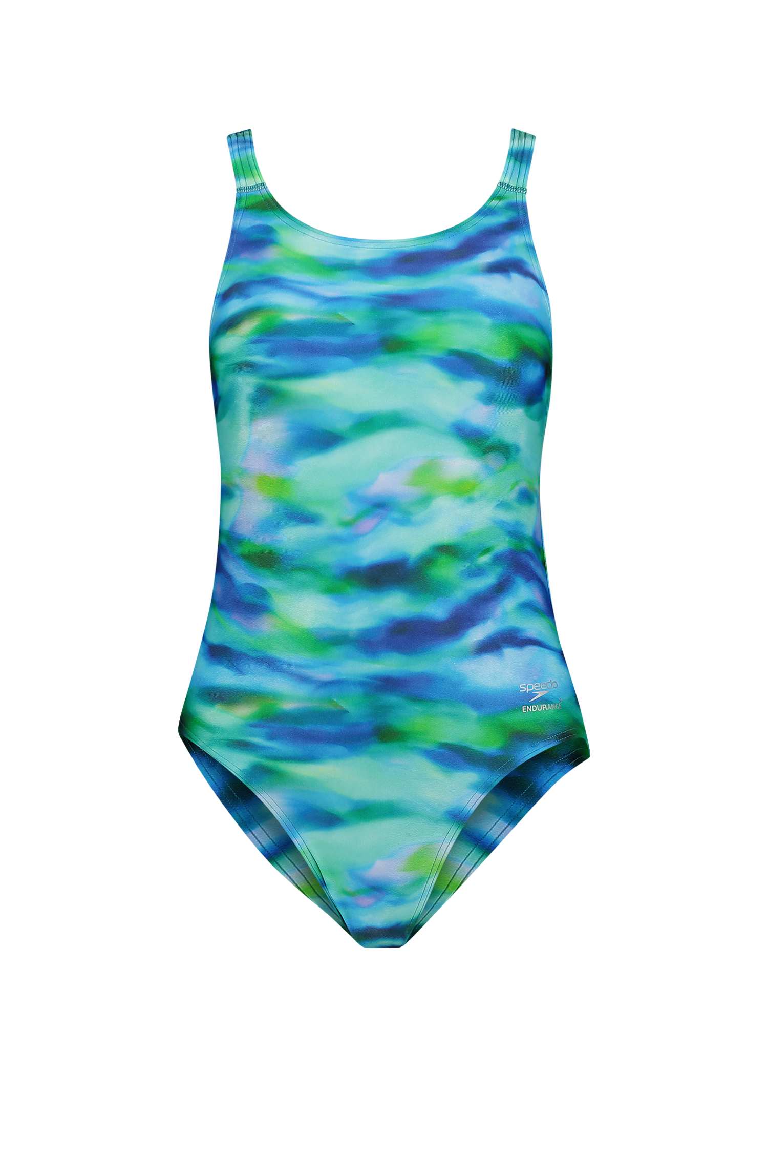 Image of speedo Allover Printed Leaderback Damen Badeanzug Grün, Damen, Größe: 38
