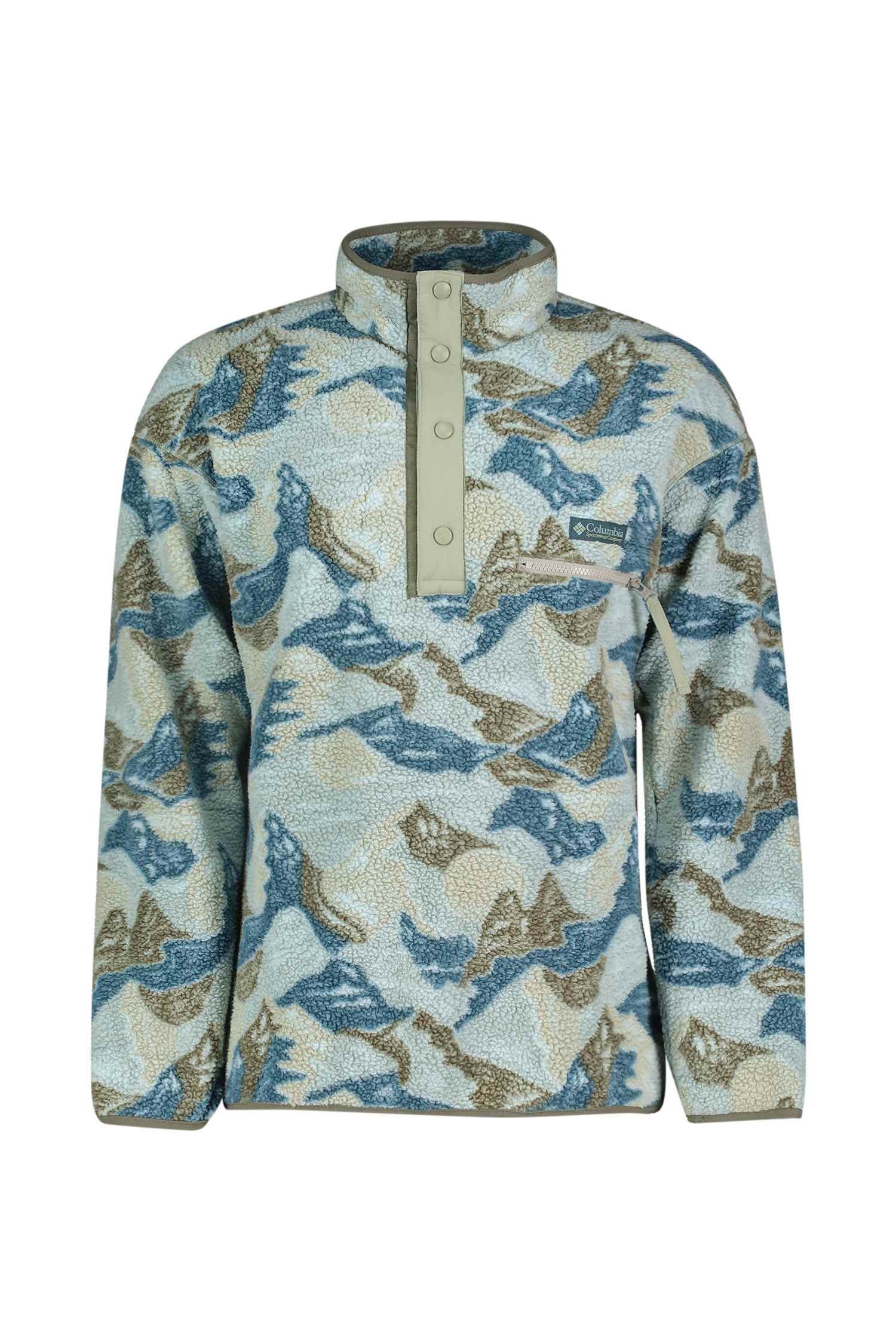 Columbia Helvetia™ II Printed Half Snap Fleece Herren Midlayer Blau, Herren, Größe: S
