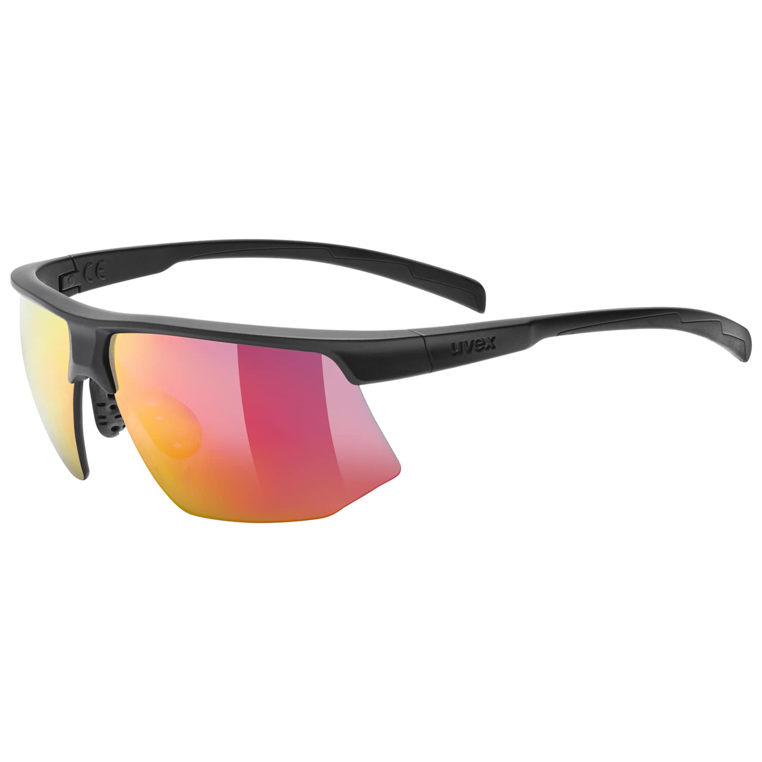 uvex aerios Sportbrille Schwarz, Herren, Größe: ONE SIZE