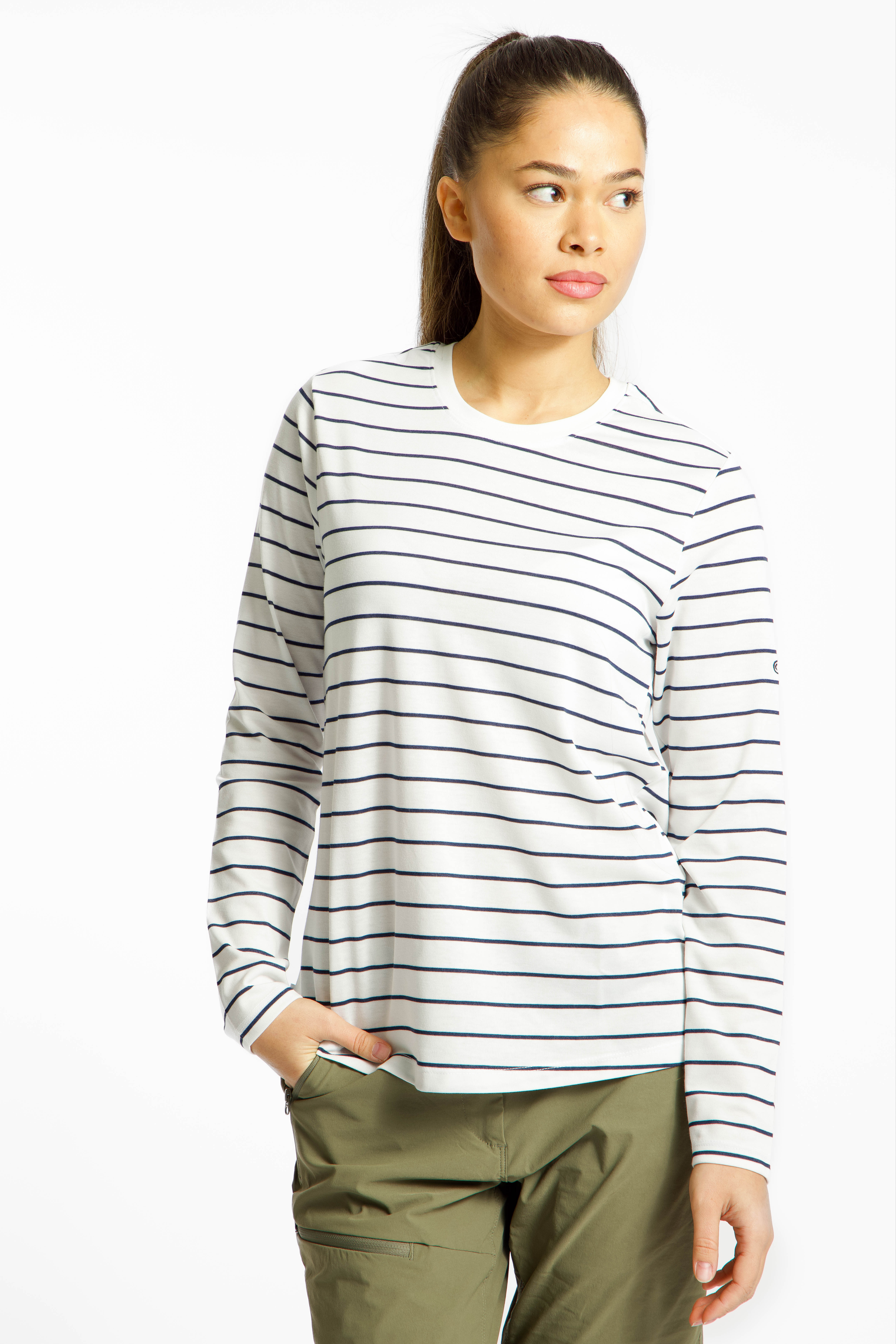 Image of Craghoppers NosiLife Anti-Insect Akona Damen Longsleeve Weiss, Damen, Größe: 36