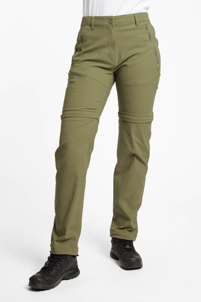 Craghoppers NosiLife Anti-Insect Pro II Zip-Off Kurzgrösse Damen Wanderhose Grün, Damen, Größe: 42K