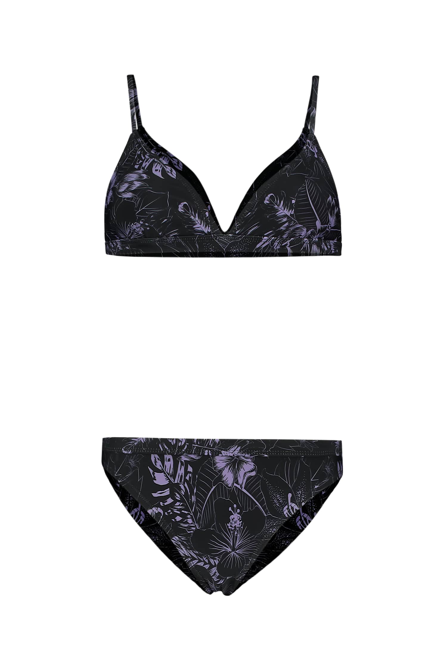 BEACH MOUNTAIN Triangle Damen Bikini Schwarz, Damen, Größe: 40