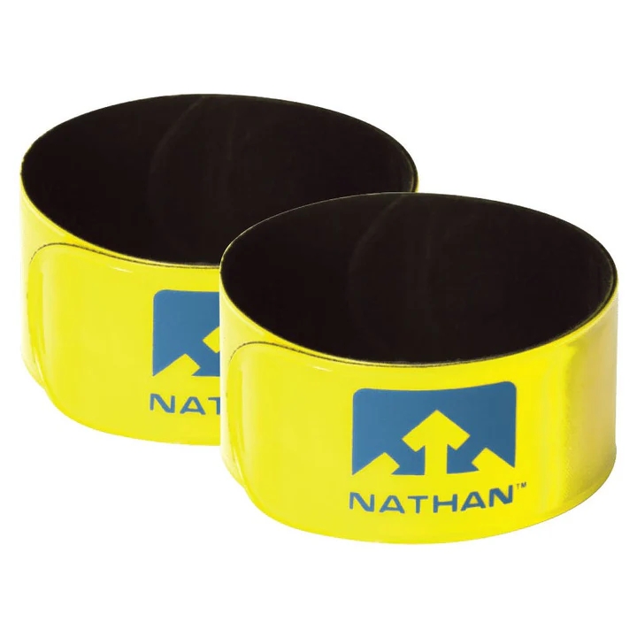 Nathan 2-Pack Reflex Snap Reflektorband Gelb, Herren, Größe: 0