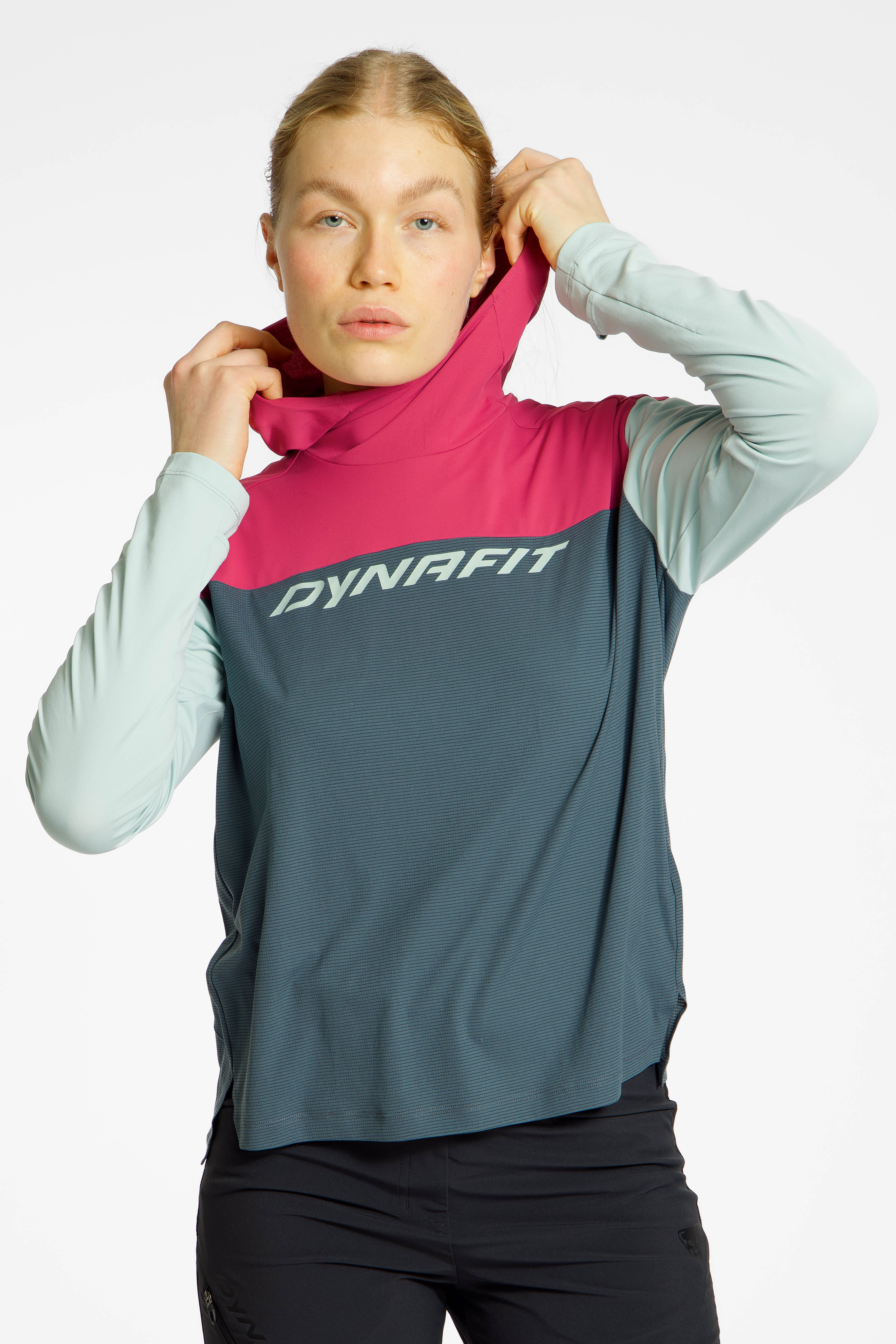 Dynafit Traverse Sun Damen Hoodie Türkis, Damen, Größe: L