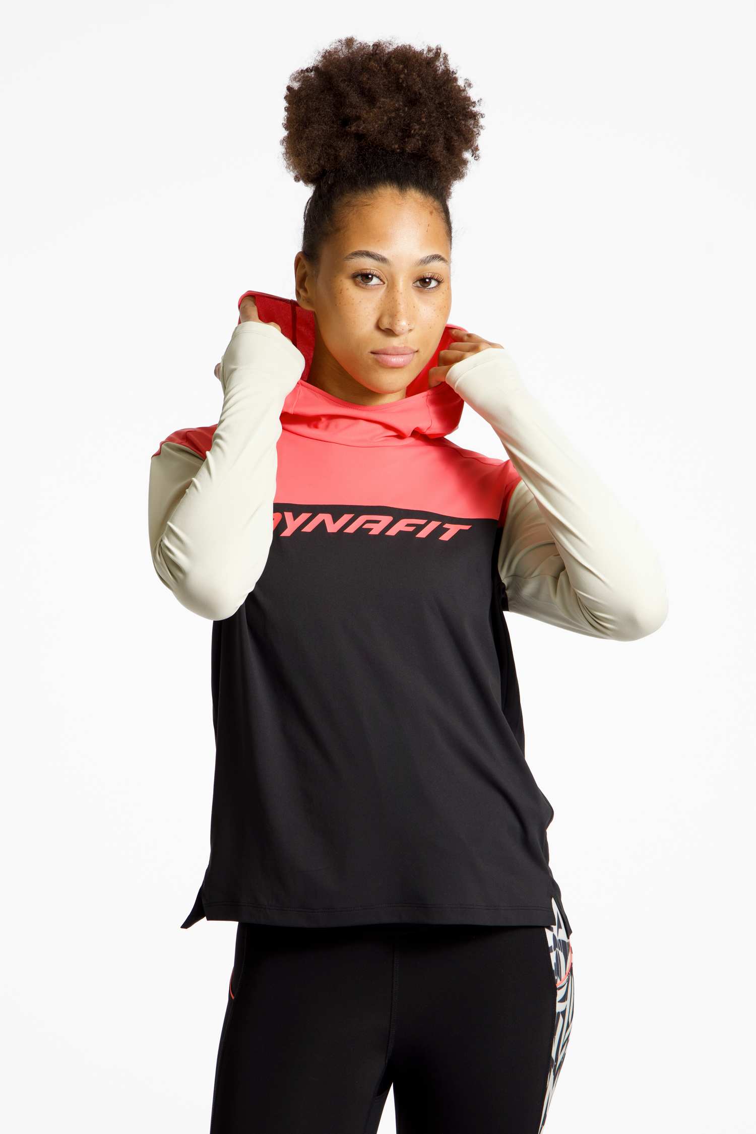 Dynafit Traverse Sun Damen Hoodie Schwarz, Damen, Größe: XL