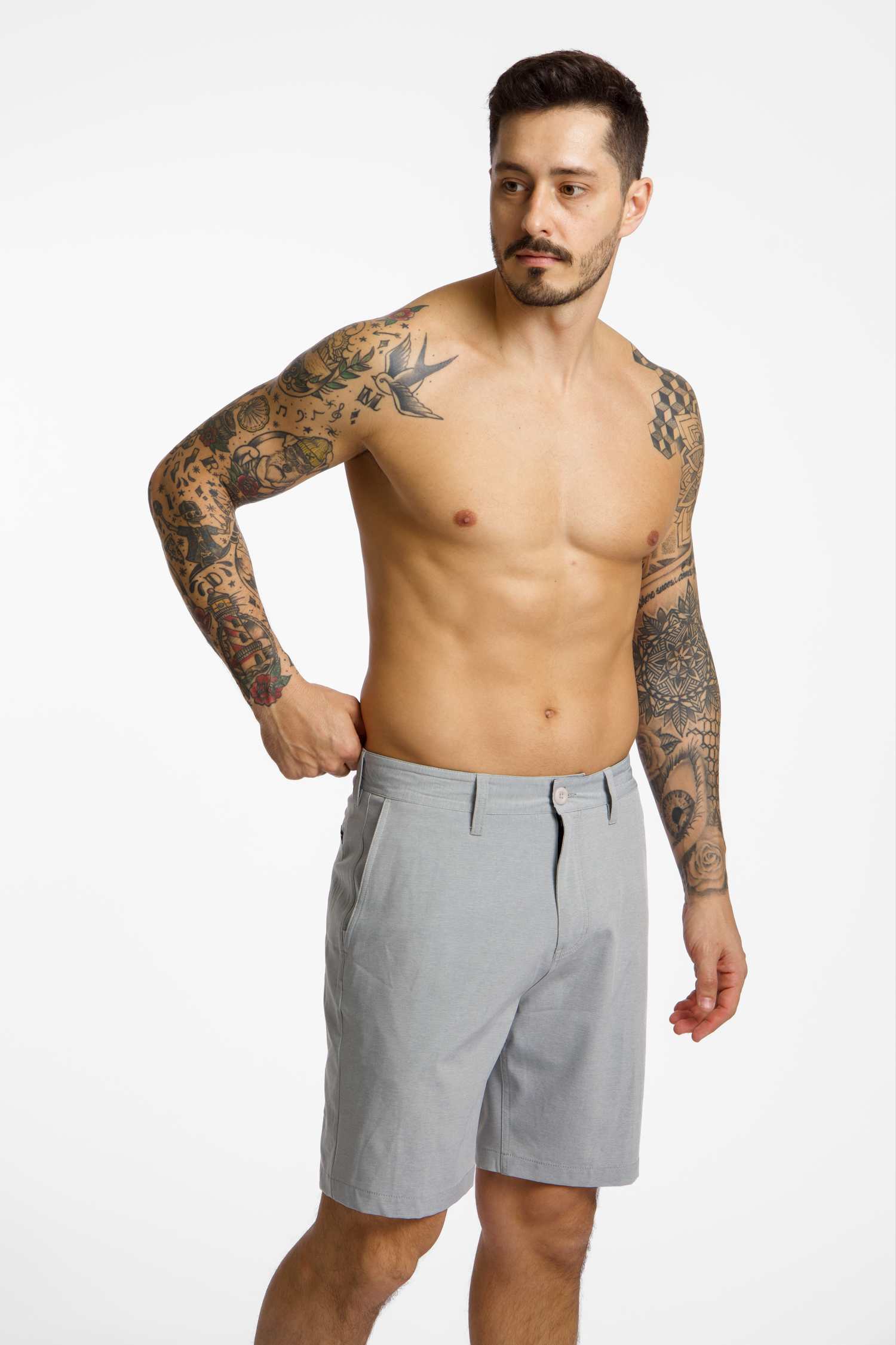 Image of Quiksilver Union Heather Amphibien 19" Herren Short Grau, Herren, Größe: 30
