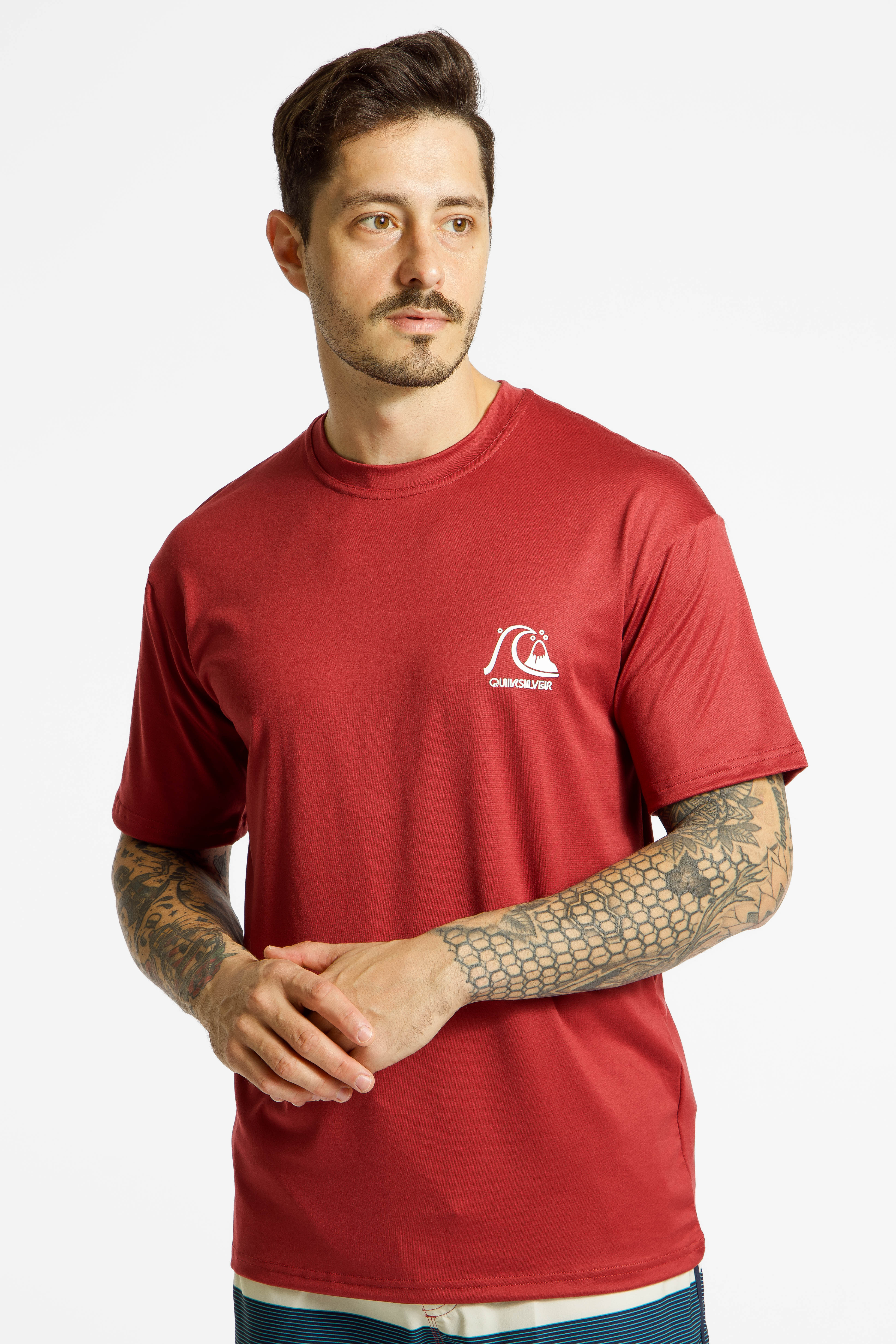 Quiksilver DNA Surf 50+ Herren Lycra Shirt Rot, Herren, Größe: XL