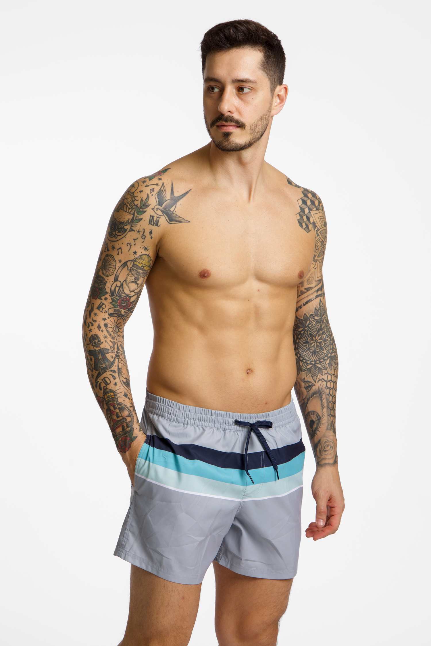 Quiksilver Everyday Printed Volley 15" Herren Badeshort Grau, Herren, Größe: XL