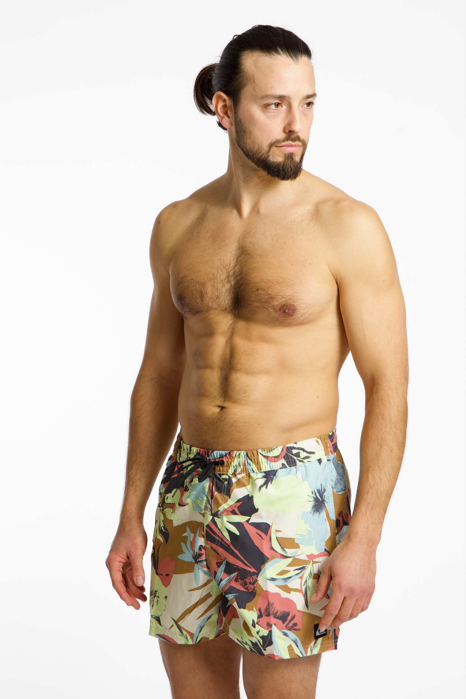Image of Quiksilver Everyday Printed Volley 15" Herren Badeshort Beige, Herren, Größe: L