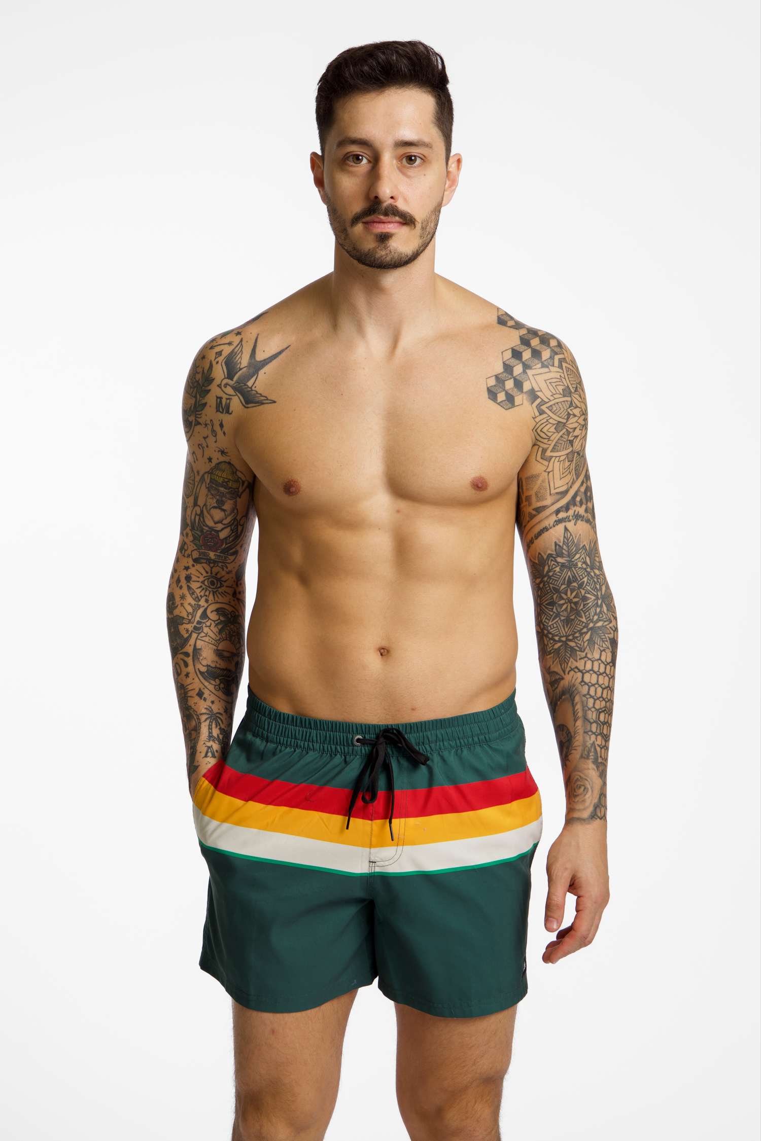Image of Quiksilver Everyday Printed Volley 15" Herren Badeshort Grün, Herren, Größe: L