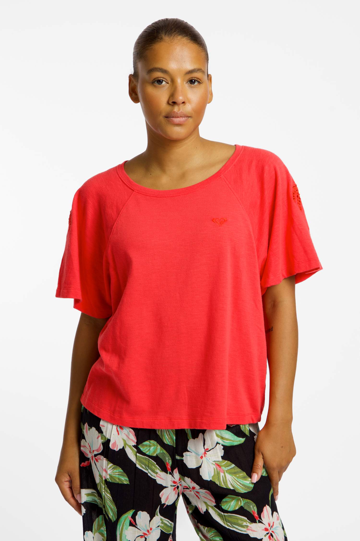 Image of Roxy Time For Palm Tree Damen T-Shirt Pink, Damen, Größe: L