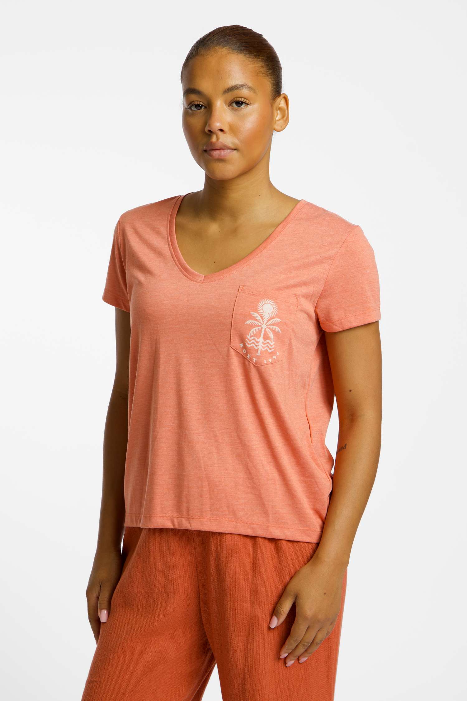 Roxy Laguna Green Damen T-Shirt Orange, Damen, Größe: M