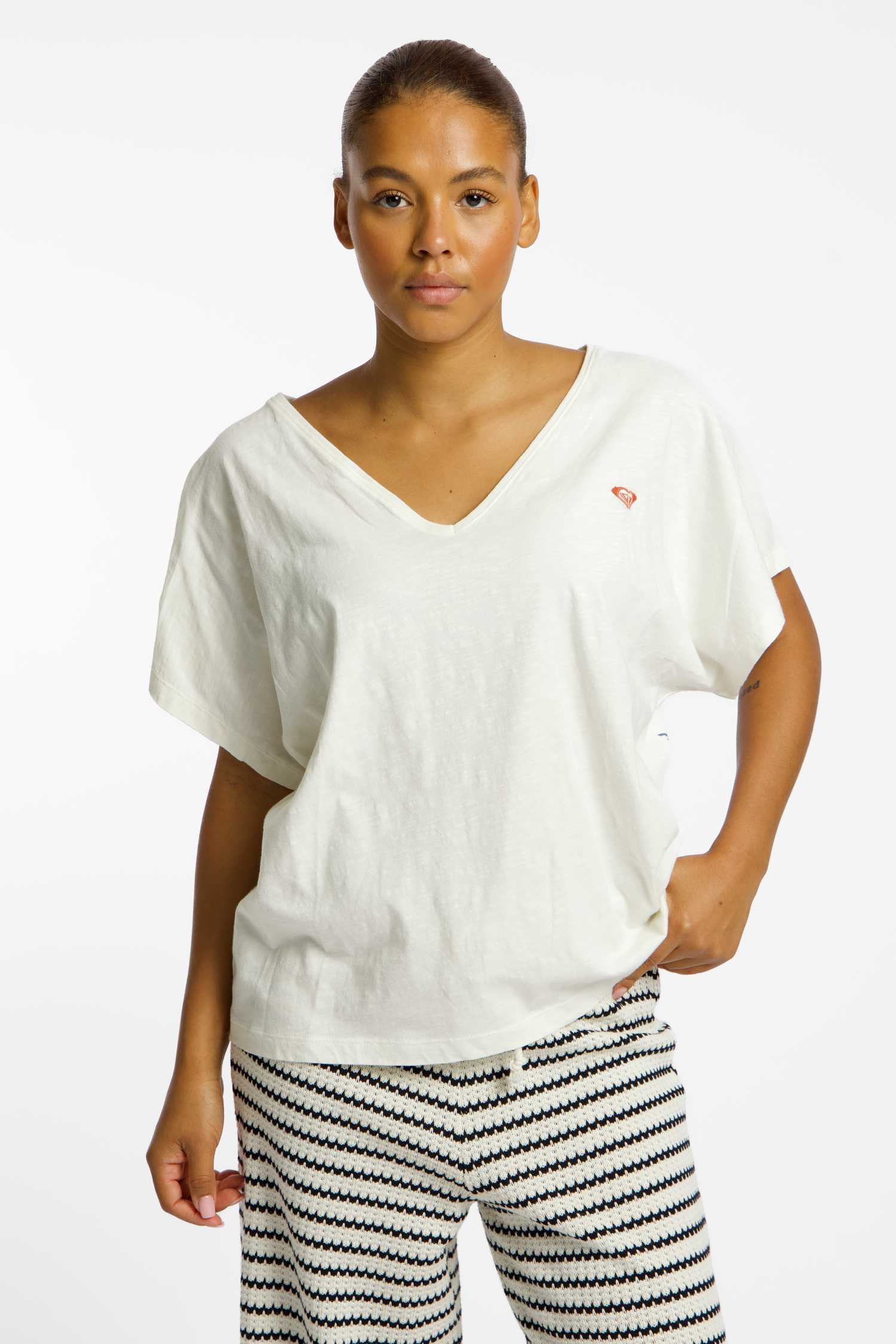 Image of Roxy Nightfall Damen T-Shirt Weiss, Damen, Größe: M