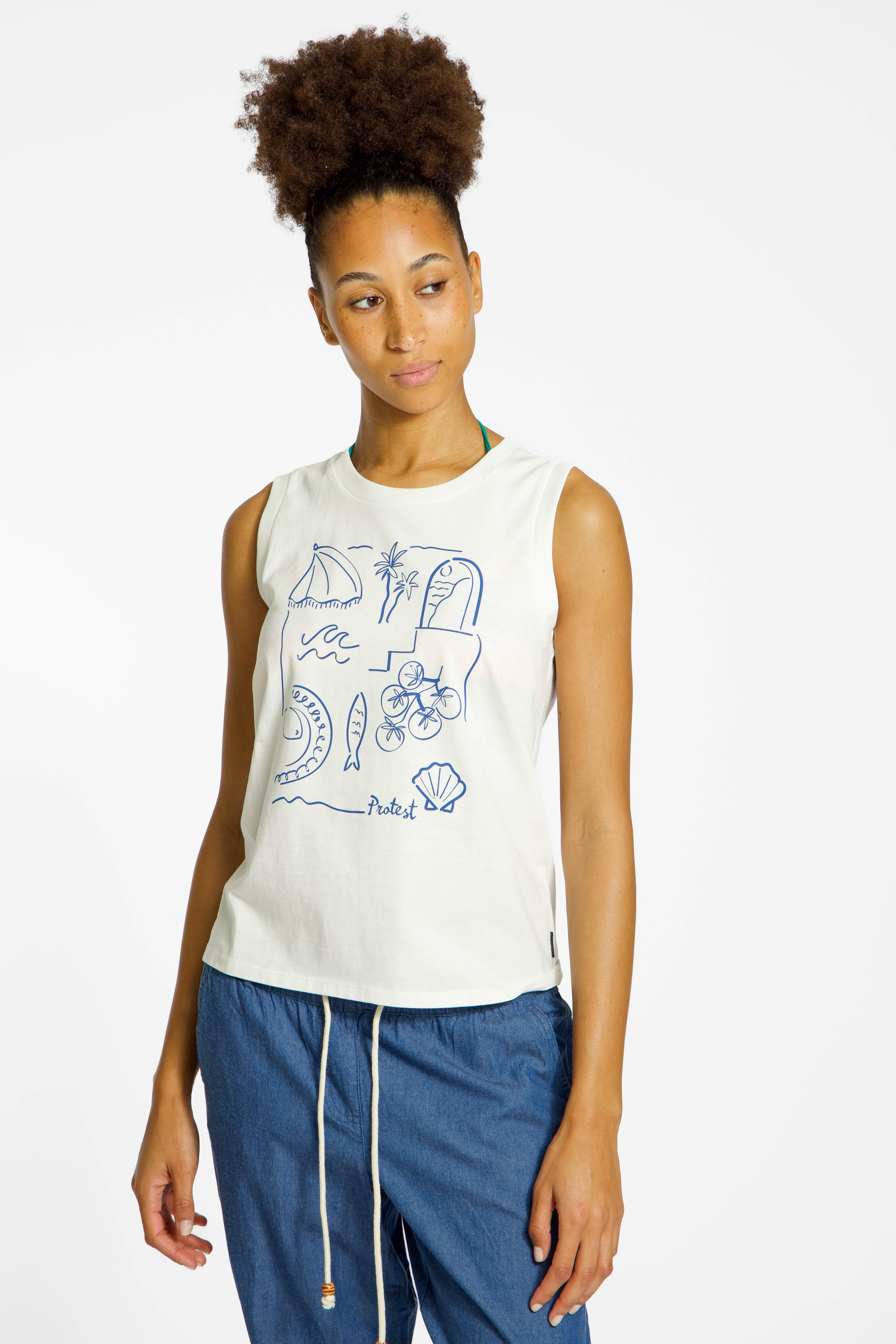 PROTEST PRTAnother Damen Top Weiss, Damen, Größe: 36