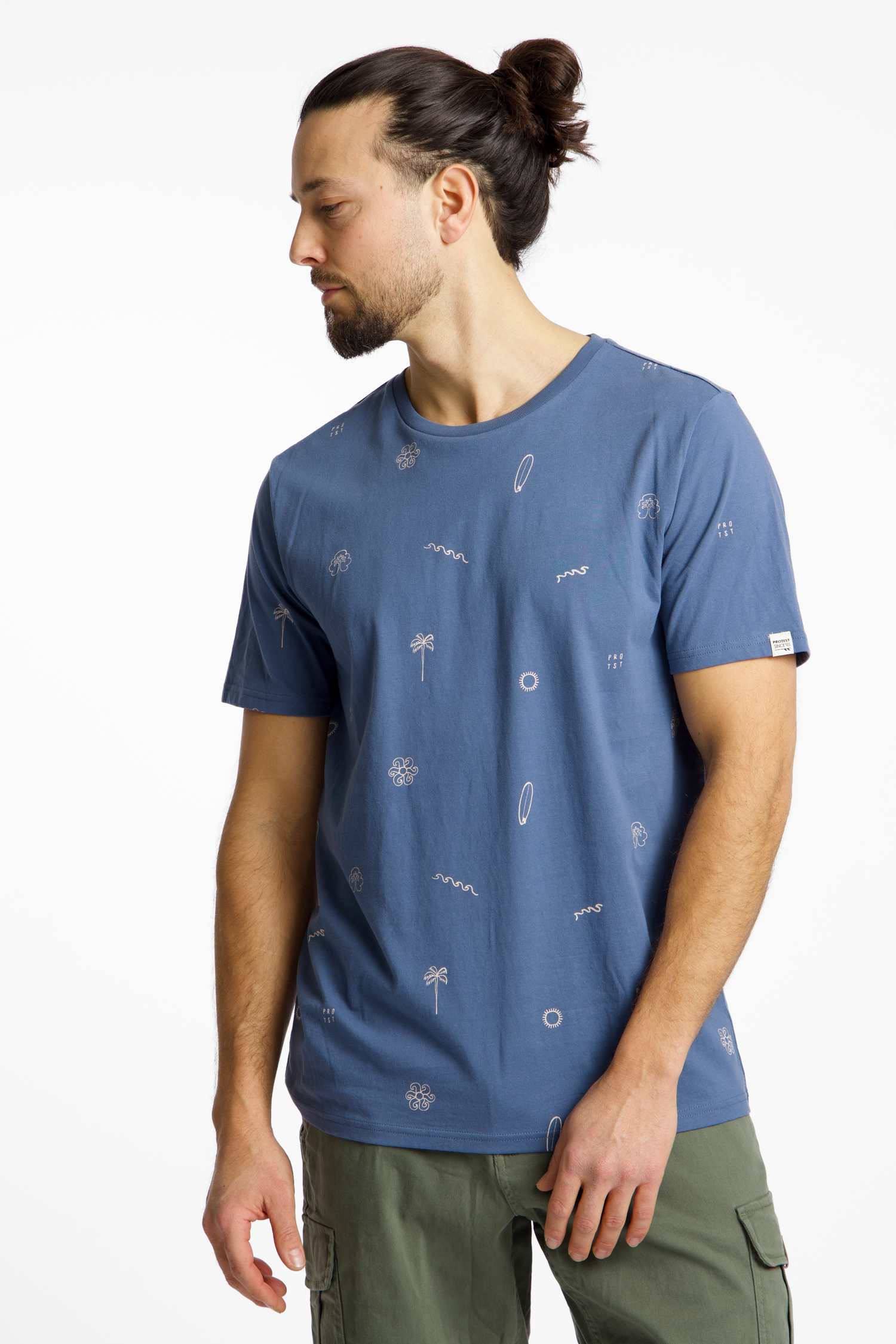 PROTEST PRTKeely Herren T-Shirt Blau, Herren, Größe: XL
