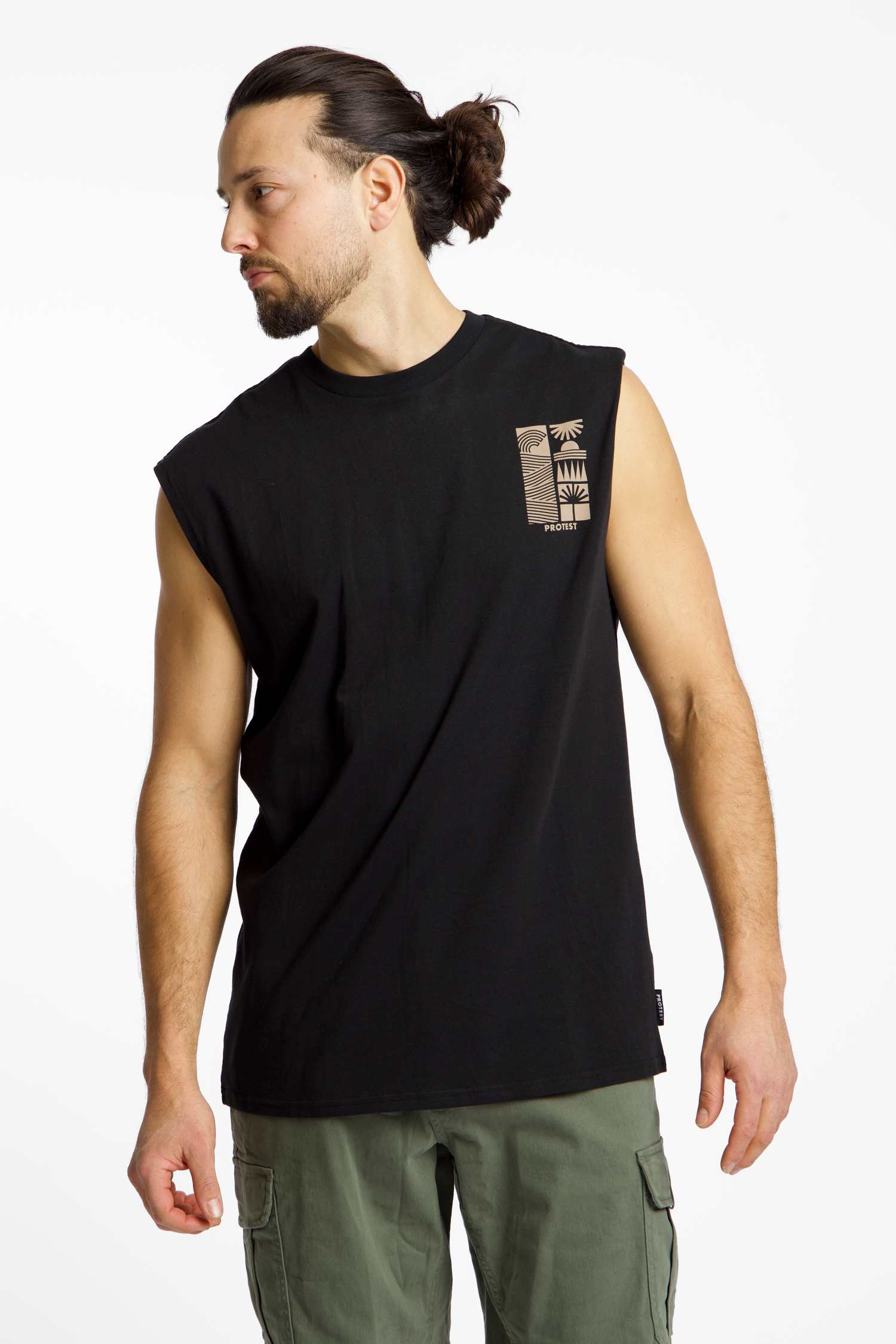 Image of PROTEST PRTDilston Herren Tanktop Schwarz, Herren, Größe: L