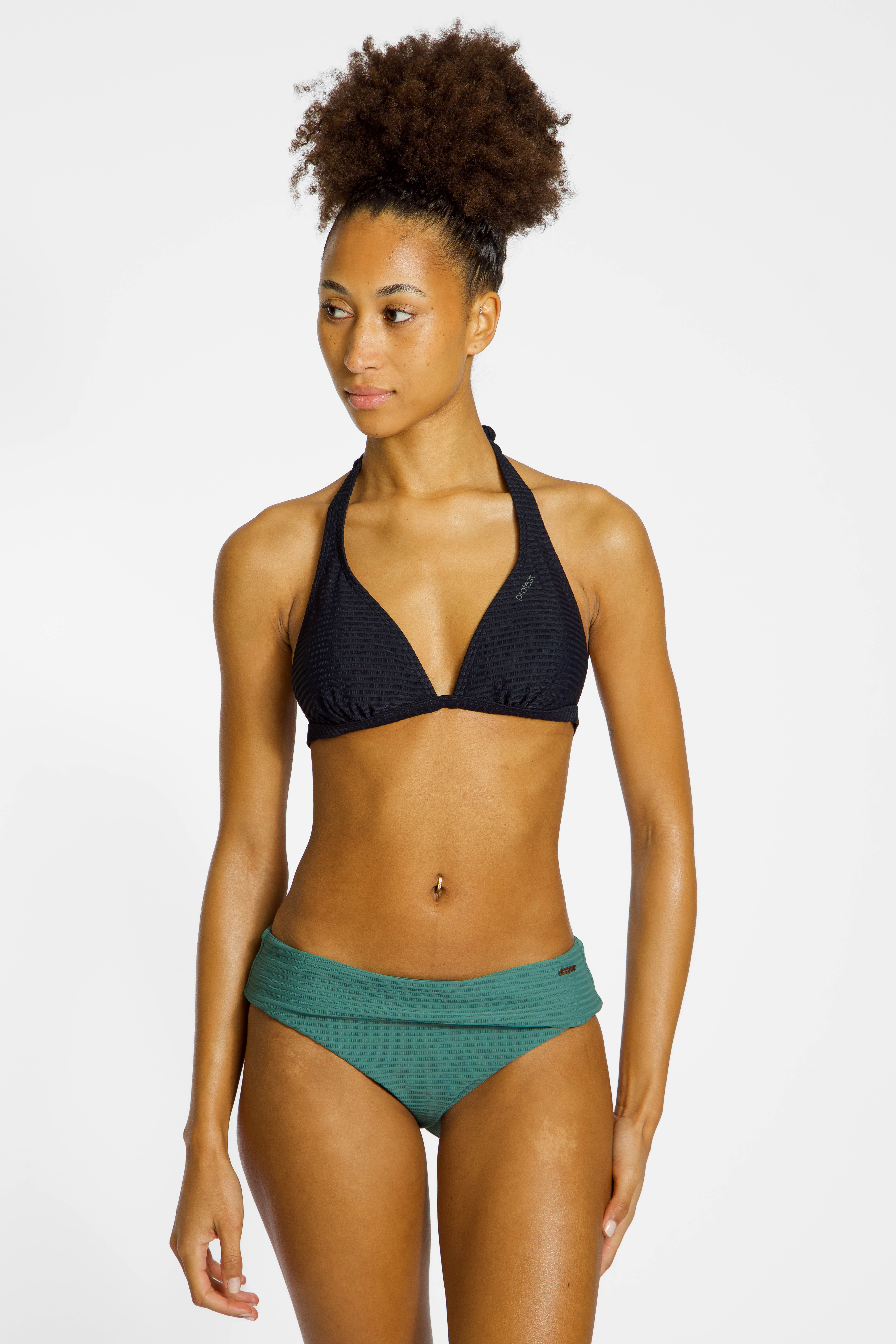 PROTEST MIXCAVIAR Halter B-Cup Damen Bikini Top Schwarz, Damen, Größe: 44