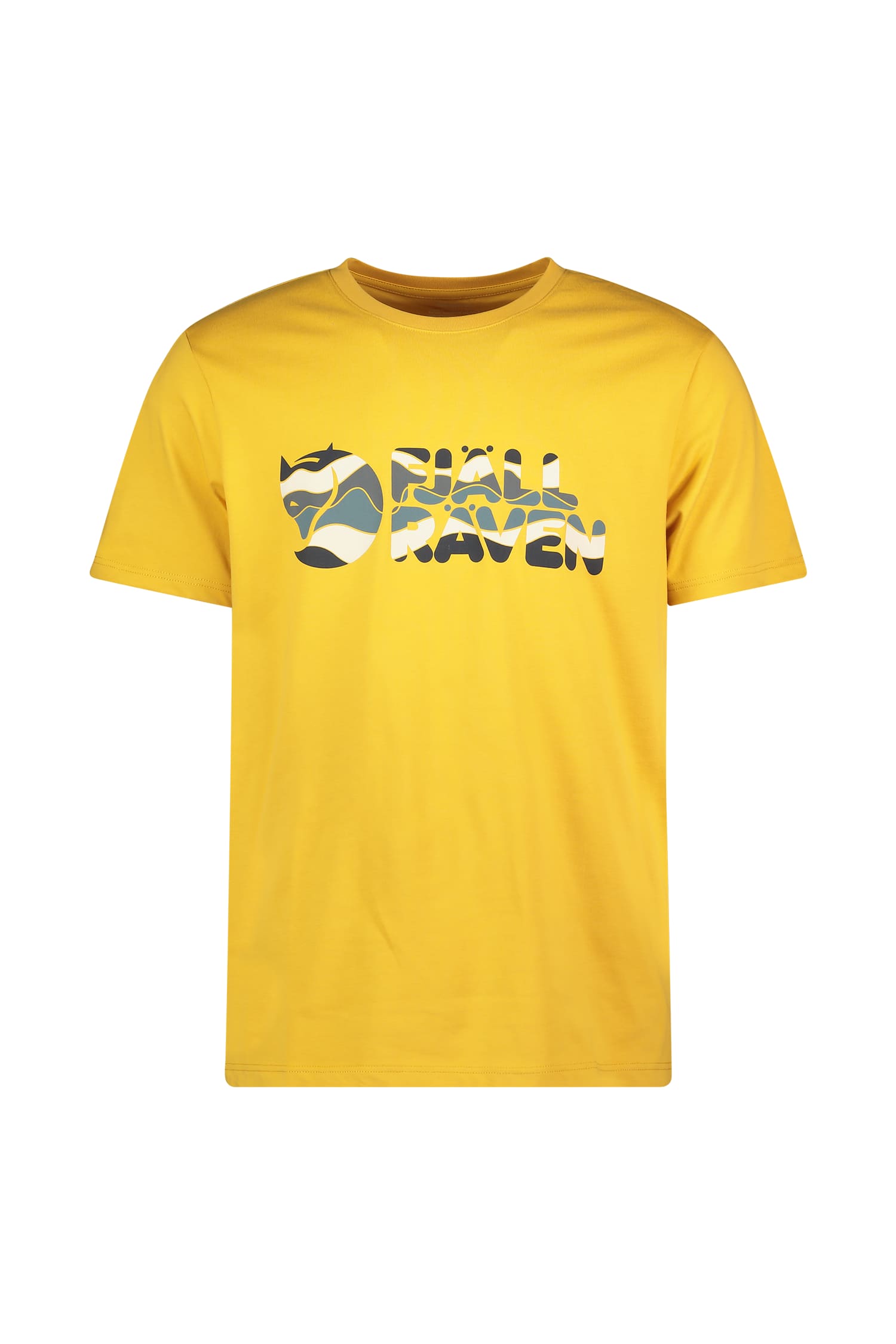 Fjällräven Multicolor Logo Herren T-Shirt Gelb, Herren, Größe: M
