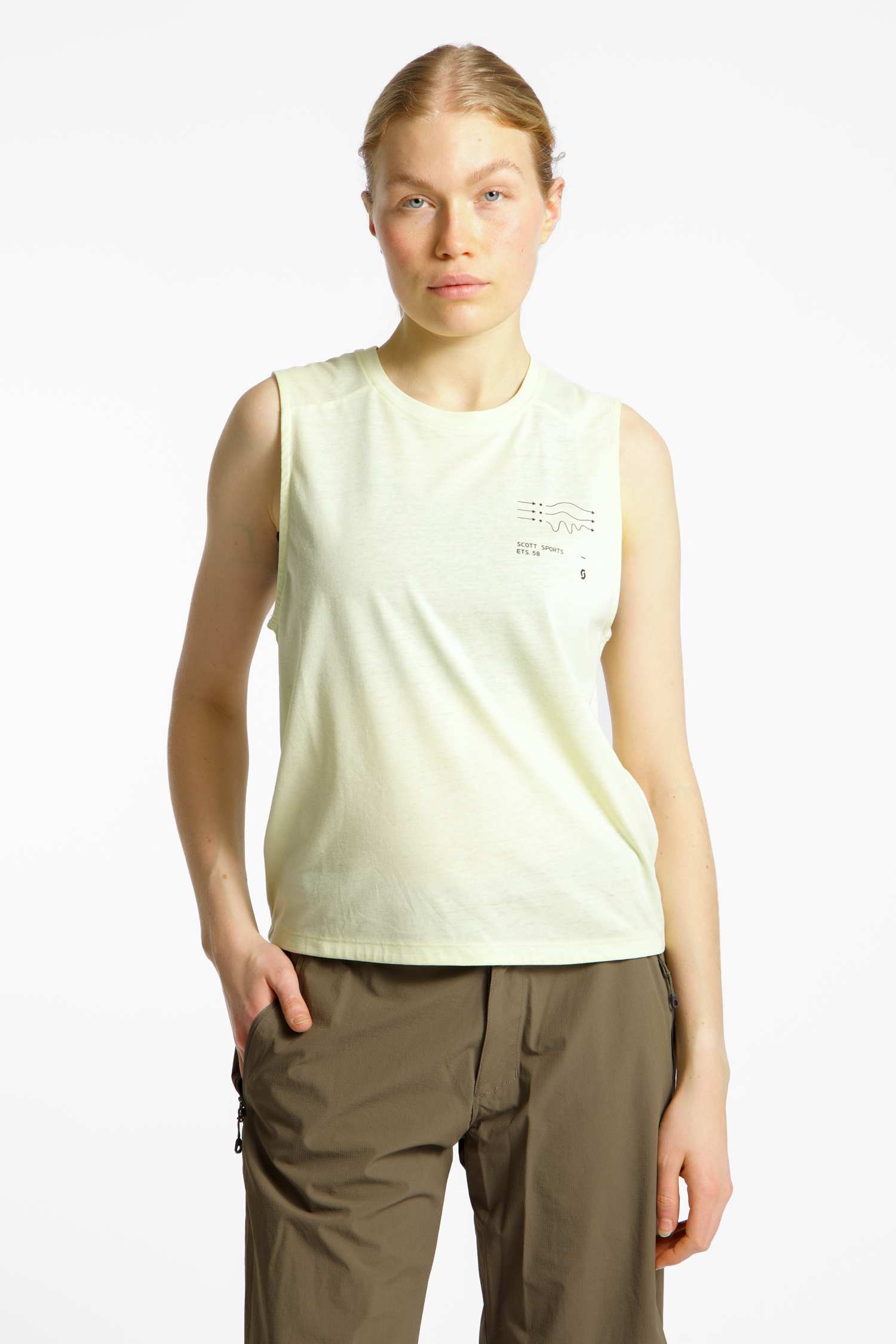 SCOTT Vertic DRI Damen Top Gelb, Damen, Größe: XS