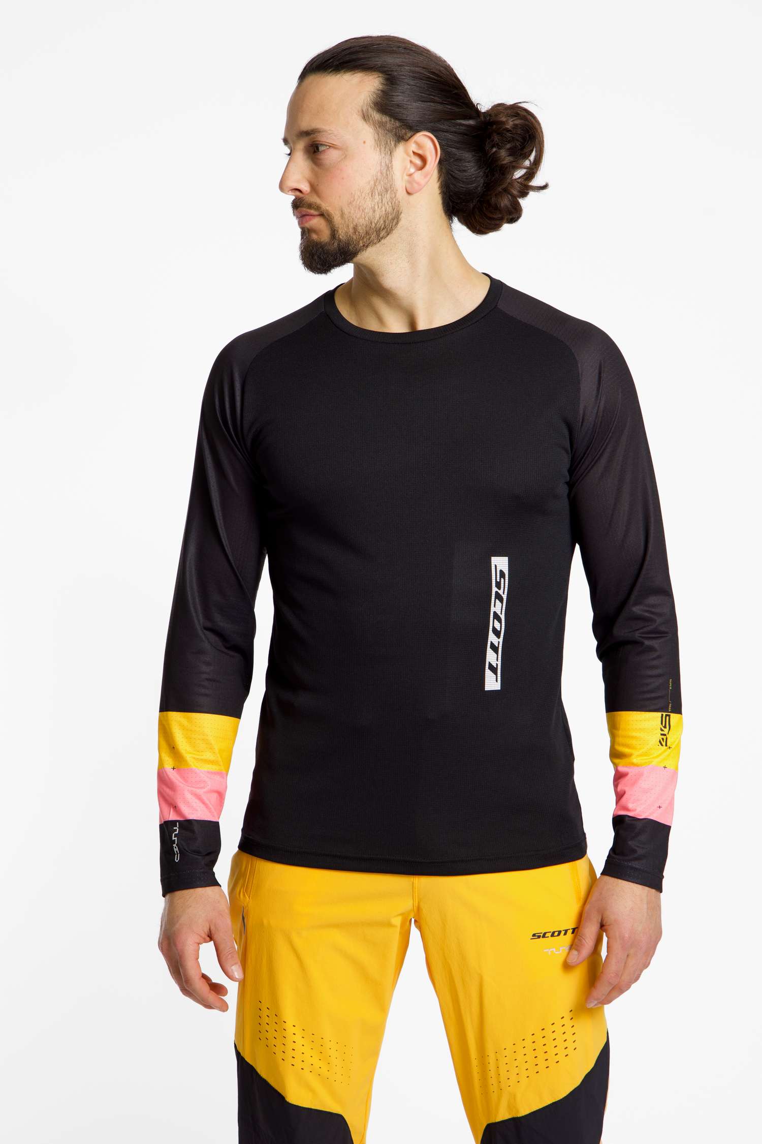 Image of SCOTT Tuned LS Herren Biketrikot Schwarz, Herren, Größe: L