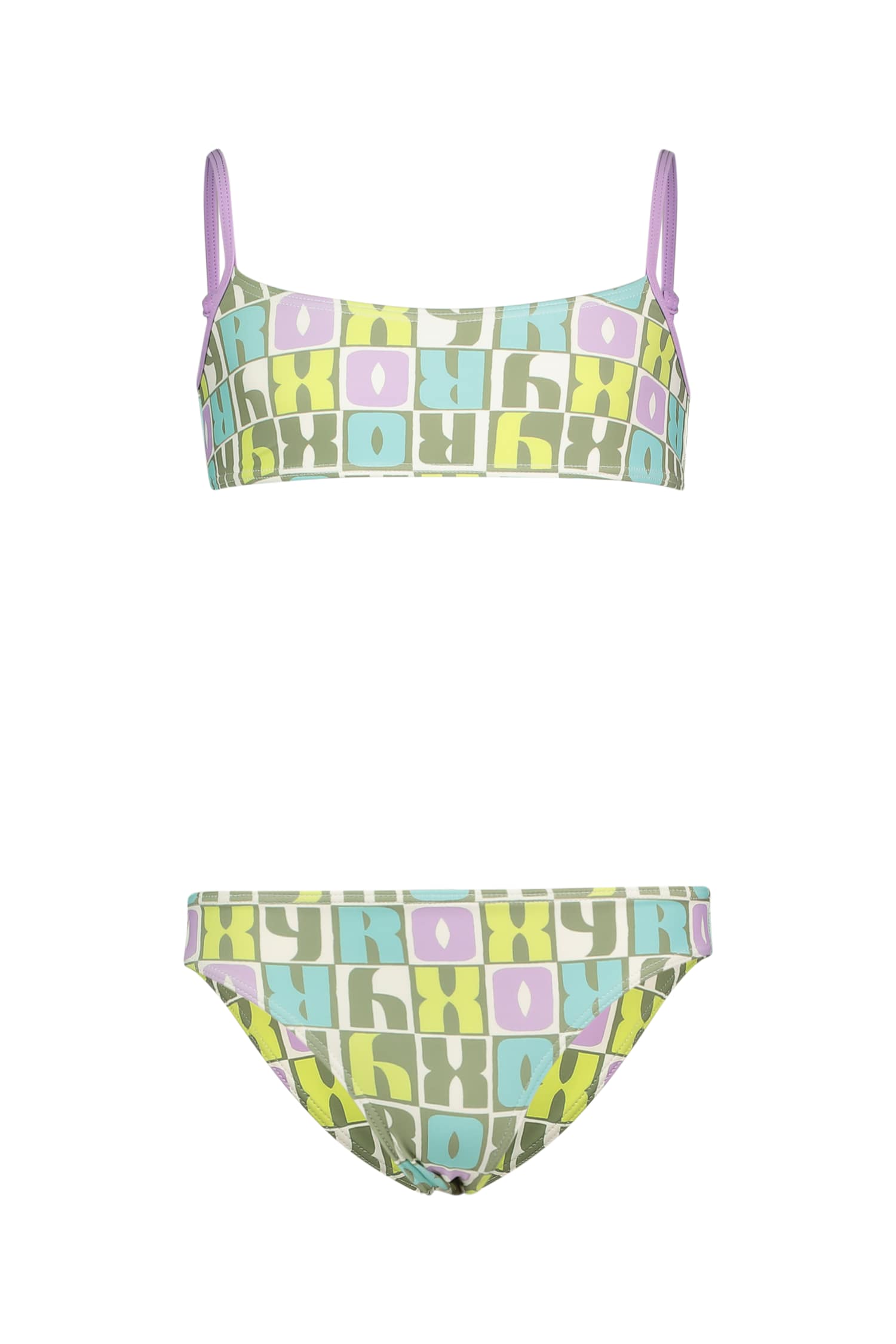 Image of Roxy Letter Up Bralette Mädchen Bikini Grün, , Größe: 128