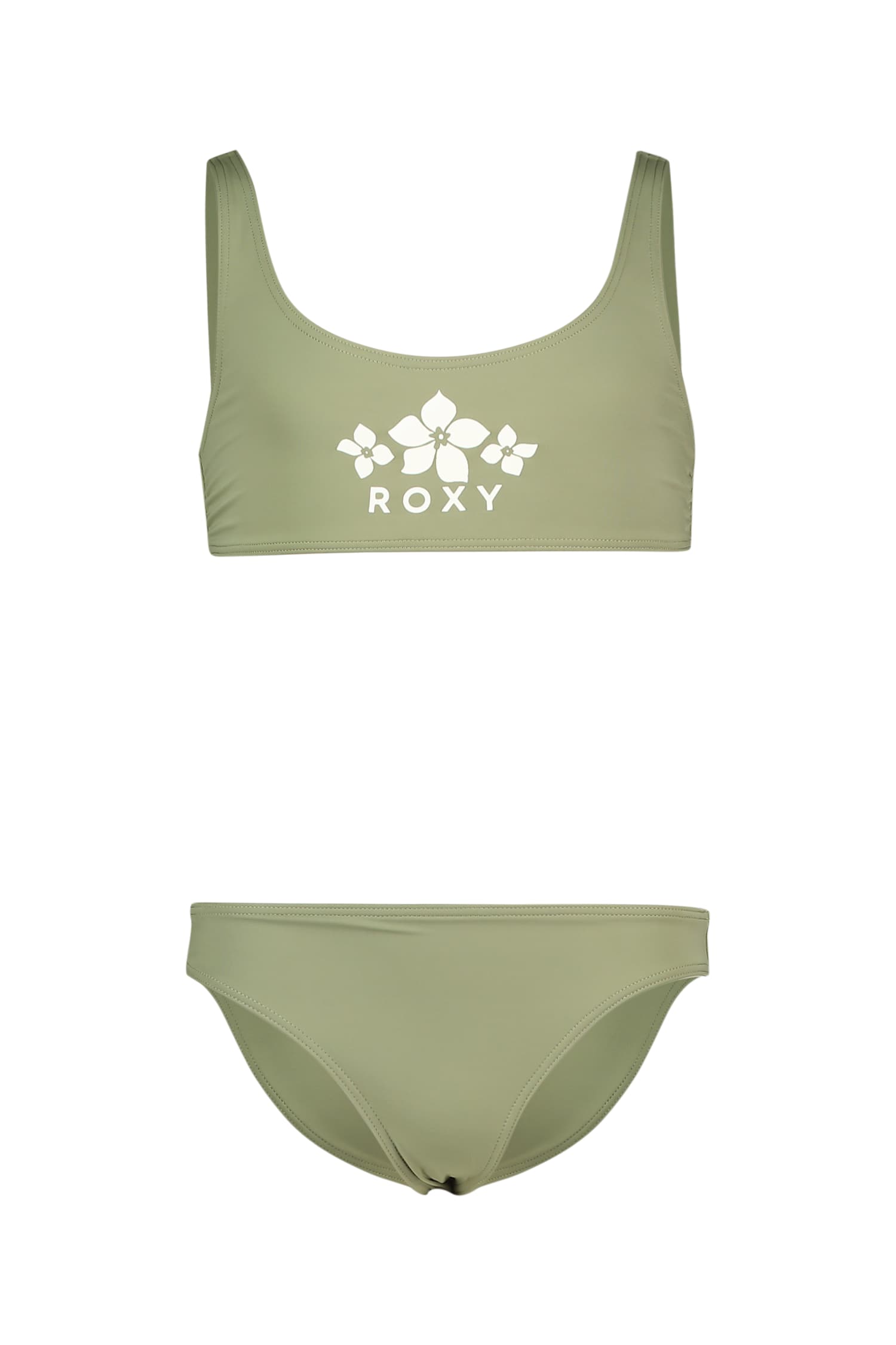 Image of Roxy Solid Active Bralette Mädchen Bikini Grün, , Größe: 128