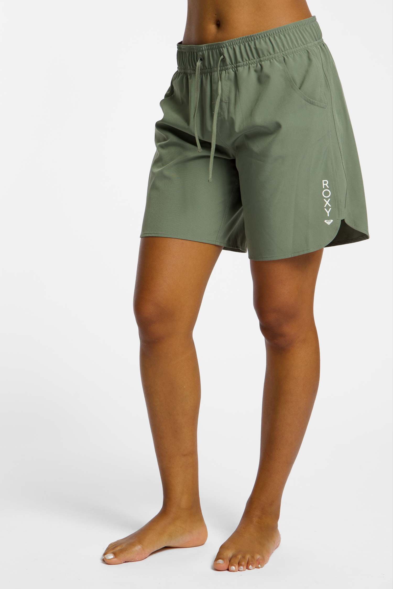 Roxy Wave 7" Damen Badeshort Grün, Damen, Größe: L