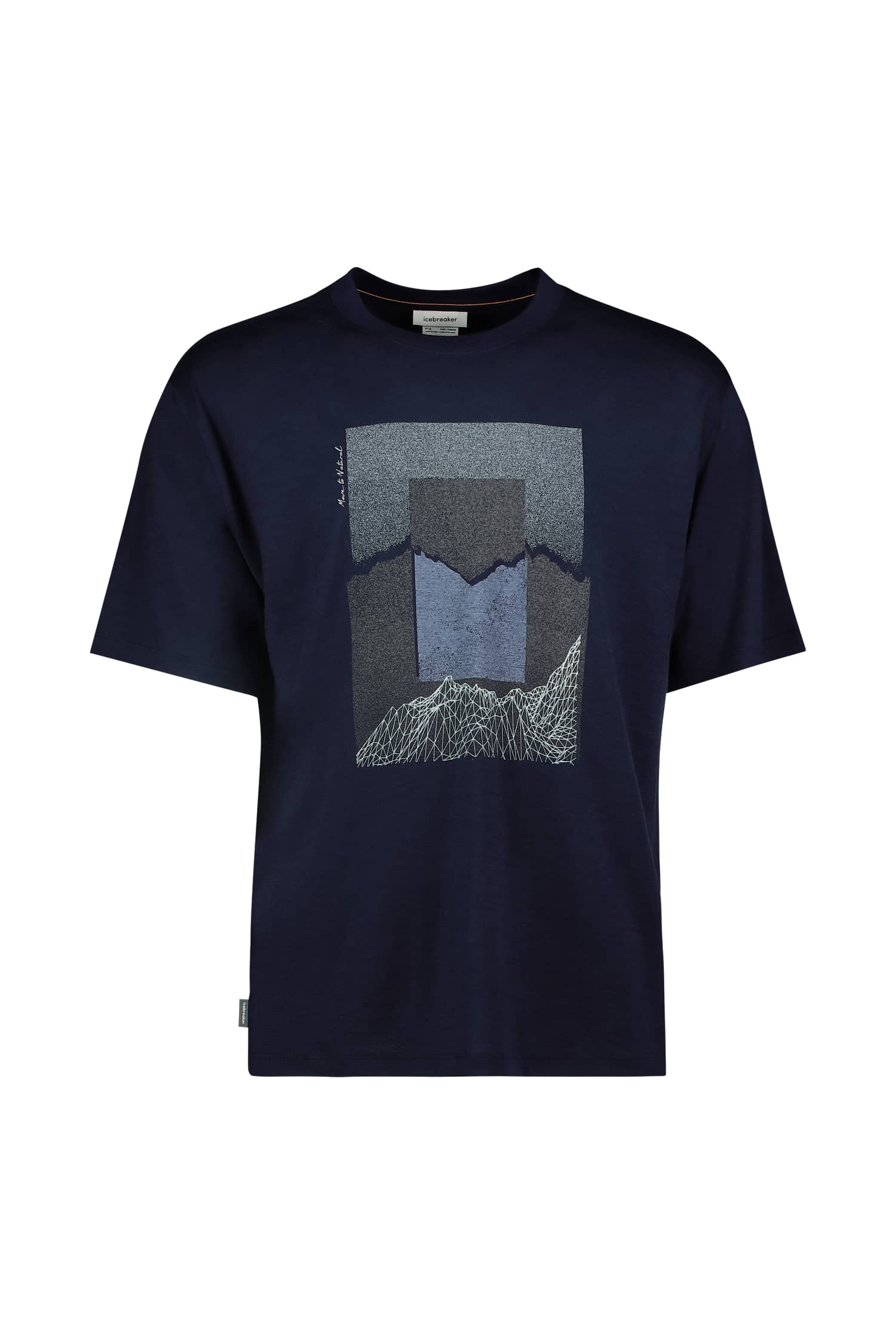 icebreaker Merino 150 Tech Lite Relaxed Mountain Shift Herren T-Shirt Blau, Herren, Größe: XXL
