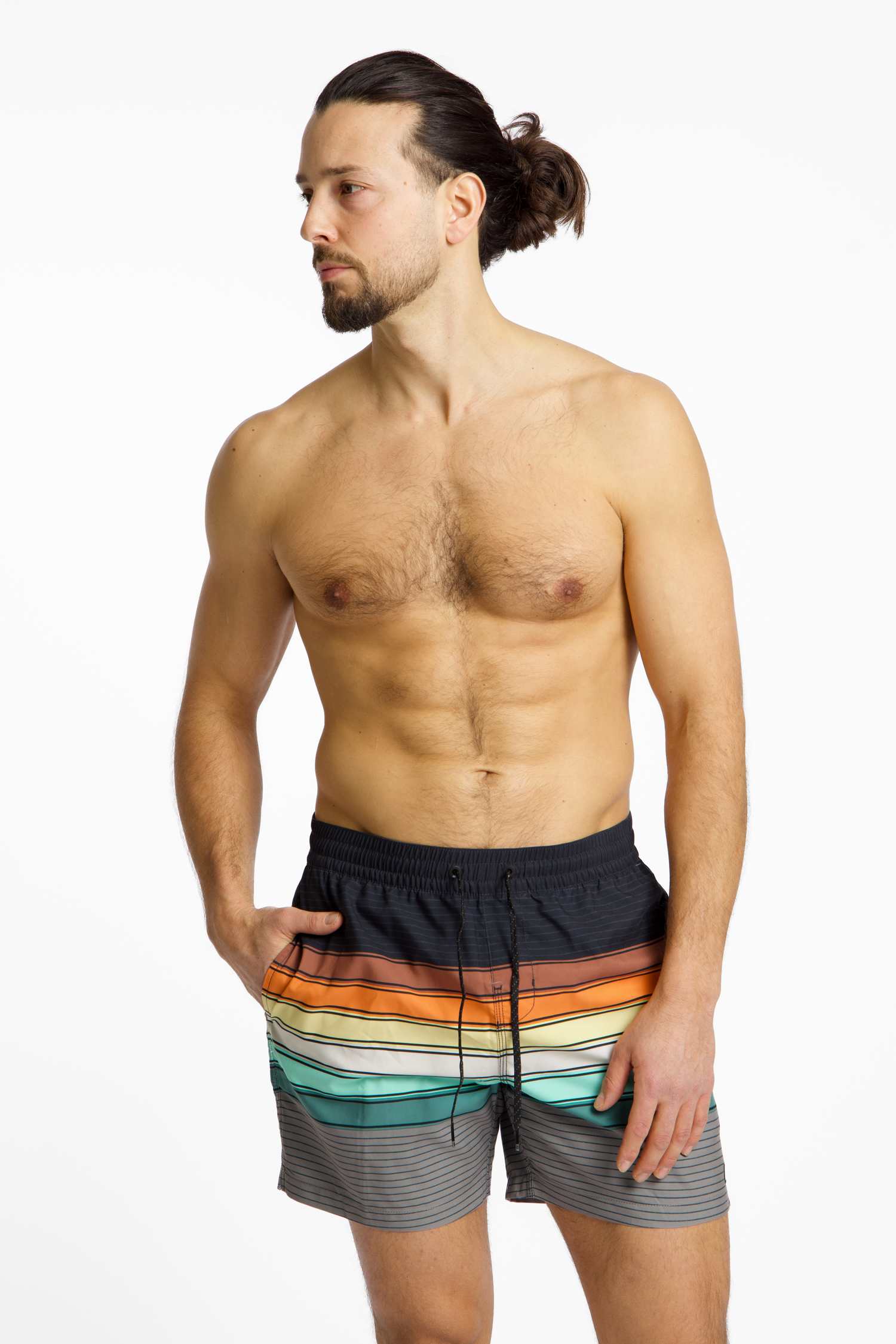 Image of Billabong All Day Stripe Layback 16" Herren Badeshort Schwarz, Herren, Größe: XL