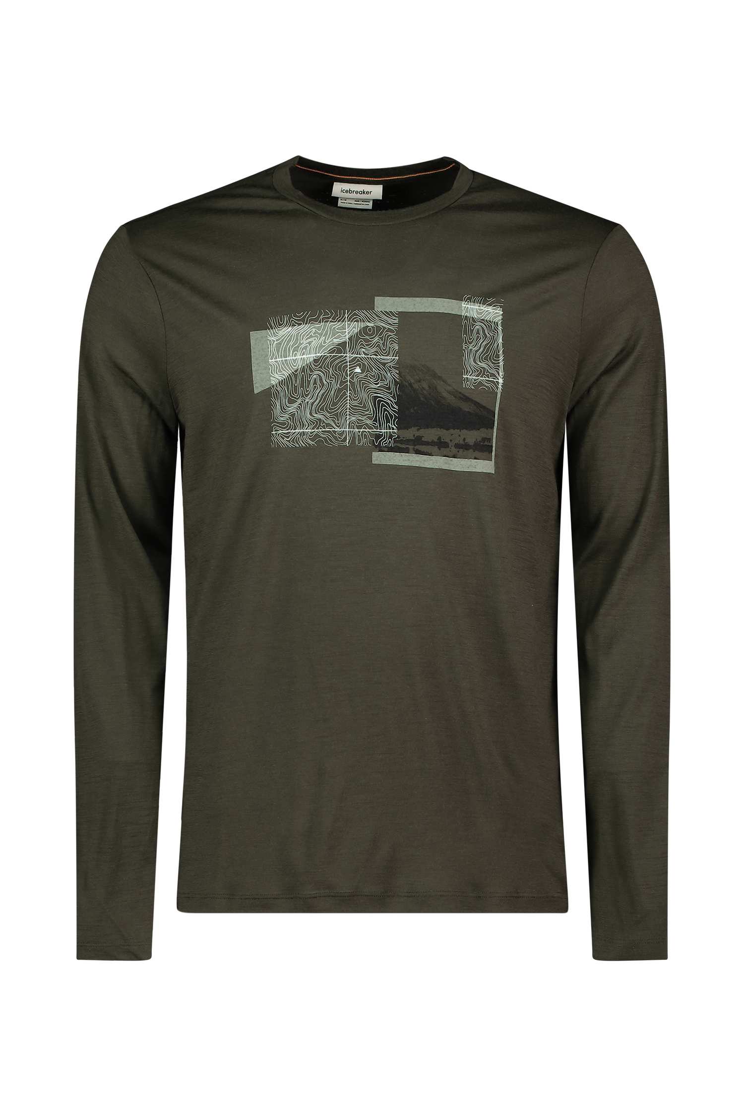 Image of icebreaker Merino 150 Tech Lite Peak Balance Herren Longsleeve Grün, Herren, Größe: XL