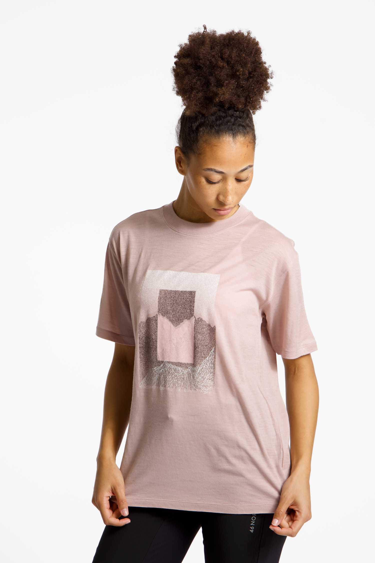 Image of icebreaker Merino 150 Tech Lite Relaxed Mountain Shift Damen T-Shirt Pink, Damen, Größe: L