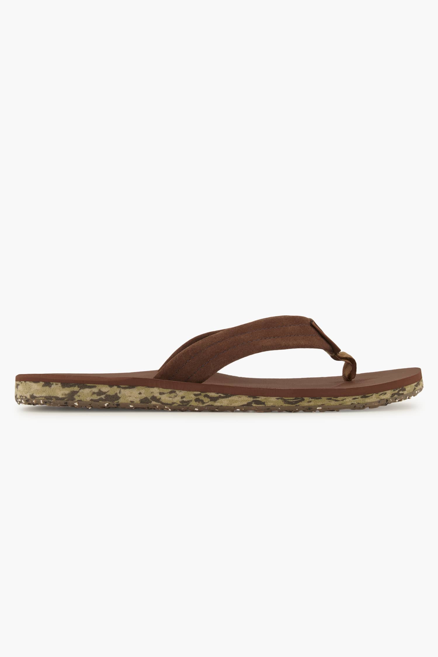 Image of Quiksilver Carver Suede Recycled Herren Flip Flop Braun, Herren, Größe: 41
