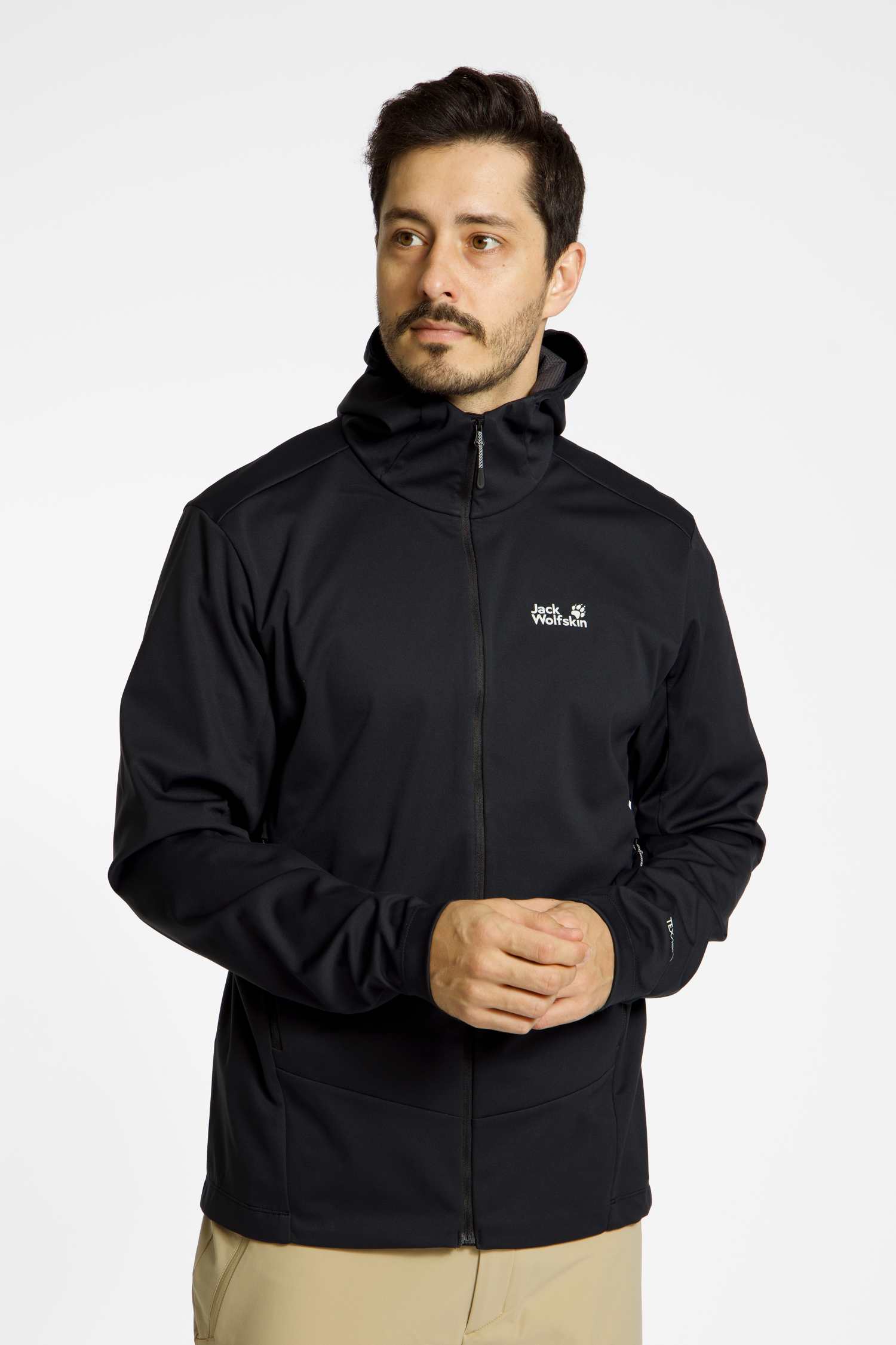 Jack Wolfskin Skyvail Herren Softshelljacke Schwarz, Herren, Größe: L