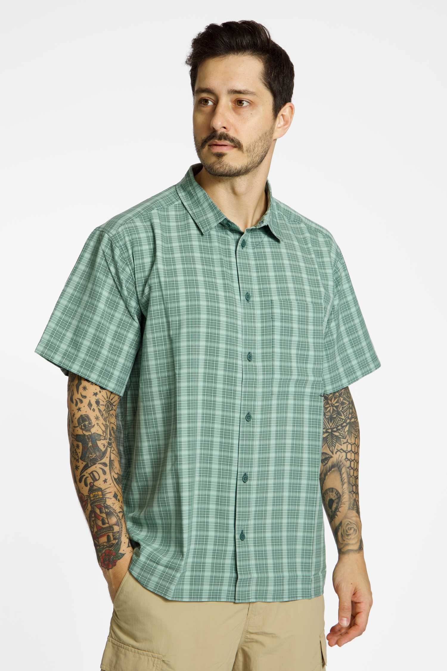 Jack Wolfskin Meseta Herren Wanderhemd Grün, Herren, Größe: XL