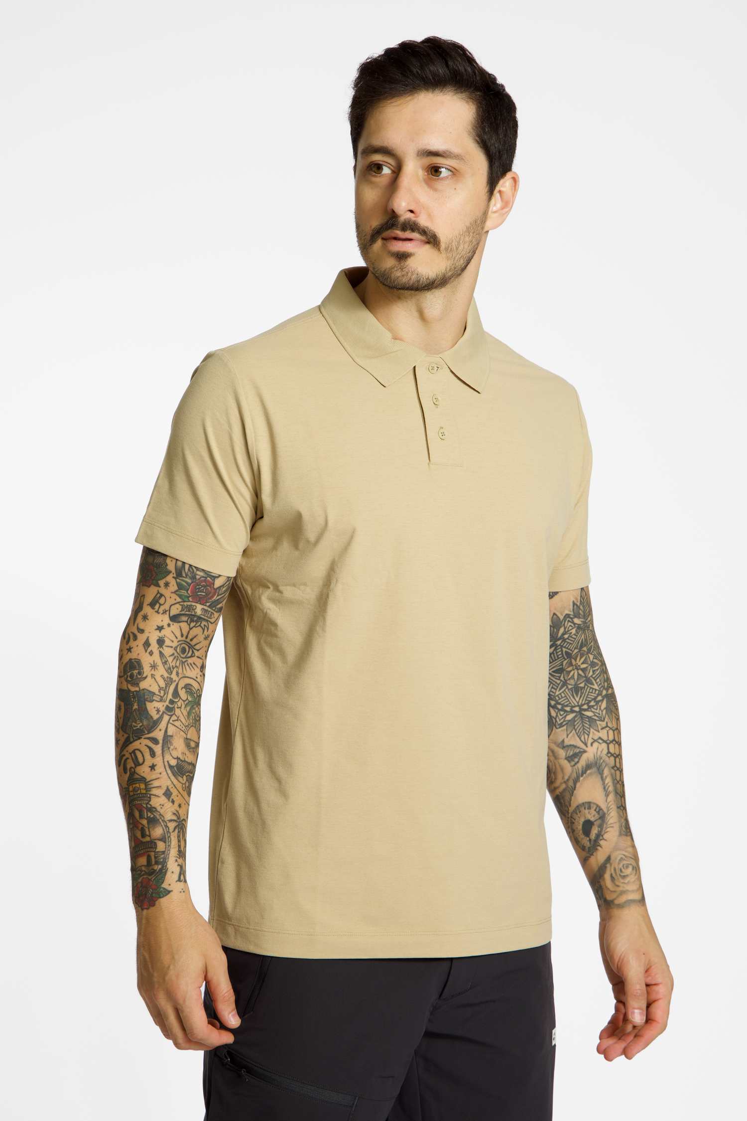 Image of Jack Wolfskin Travel Herren Poloshirt Beige, Herren, Größe: L