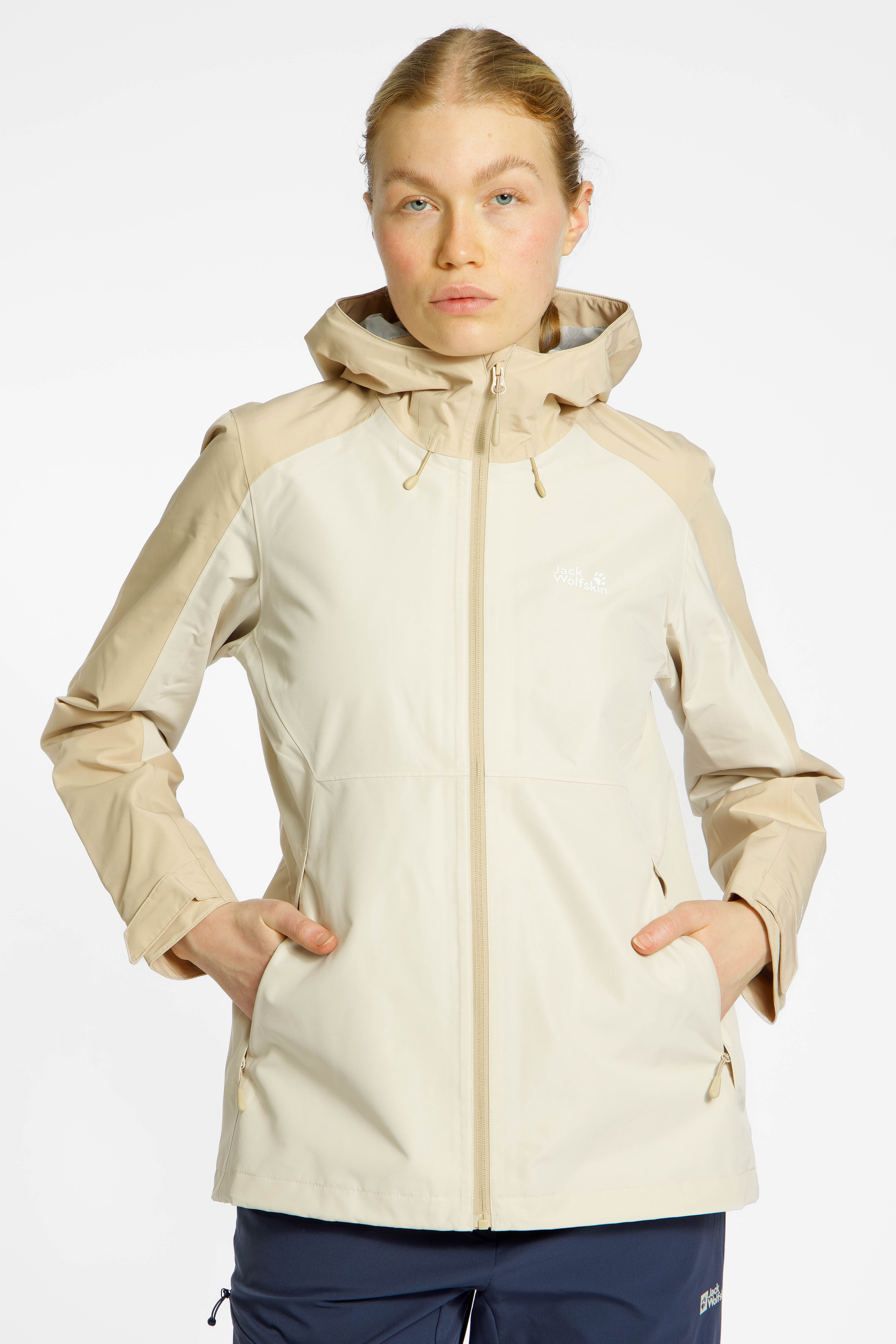 Jack Wolfskin Wildbound 2L Damen Outdoorjacke Beige, Damen, Größe: M