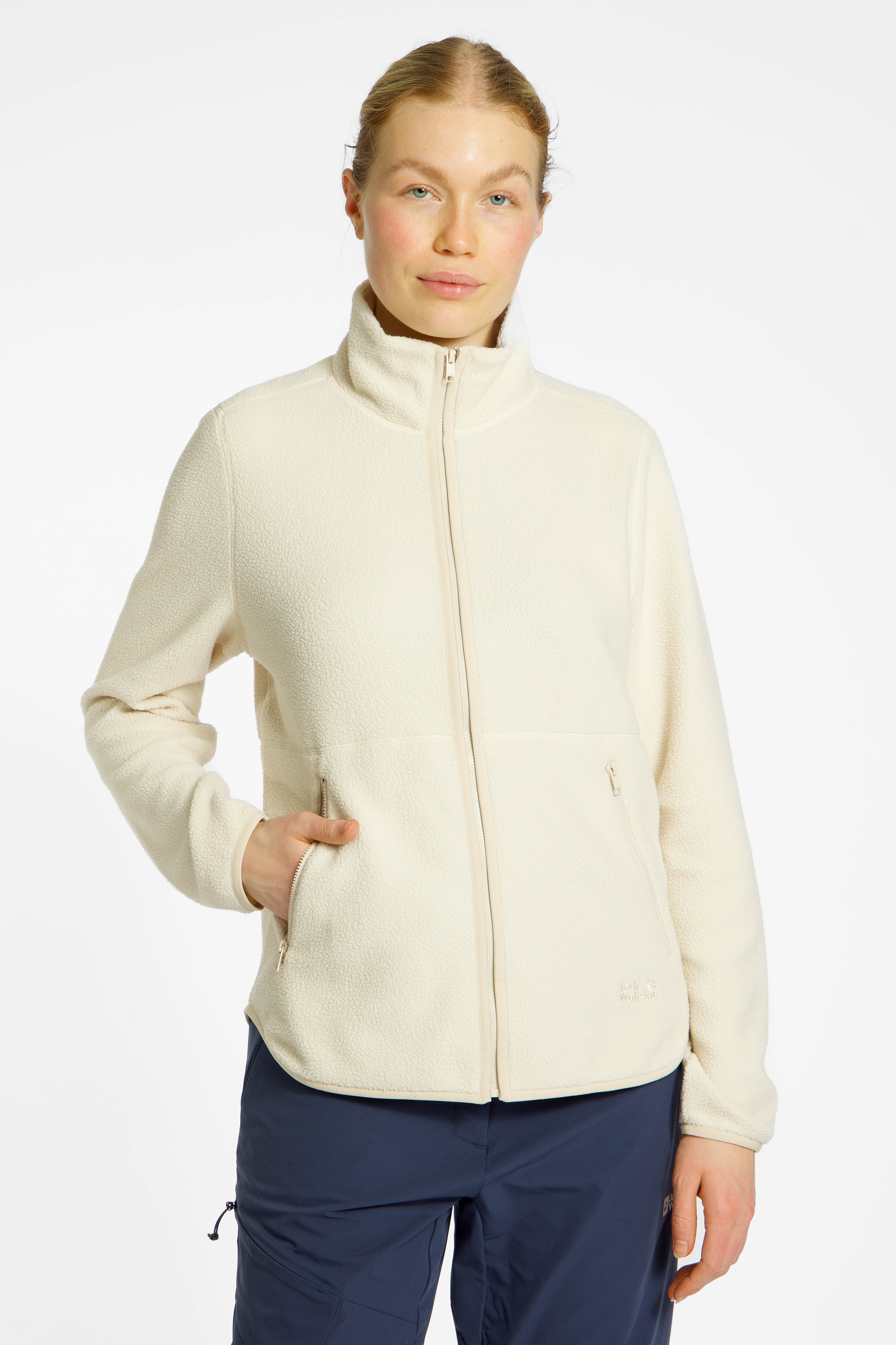 Image of Jack Wolfskin Lite Curl Damen Midlayer Weiss, Damen, Größe: L