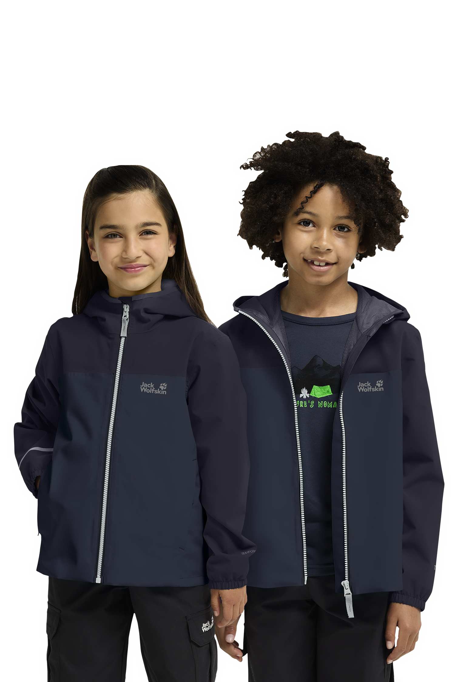 Image of Jack Wolfskin Adventuretribe 2L Kinder Outdoorjacke Blau, , Größe: 116