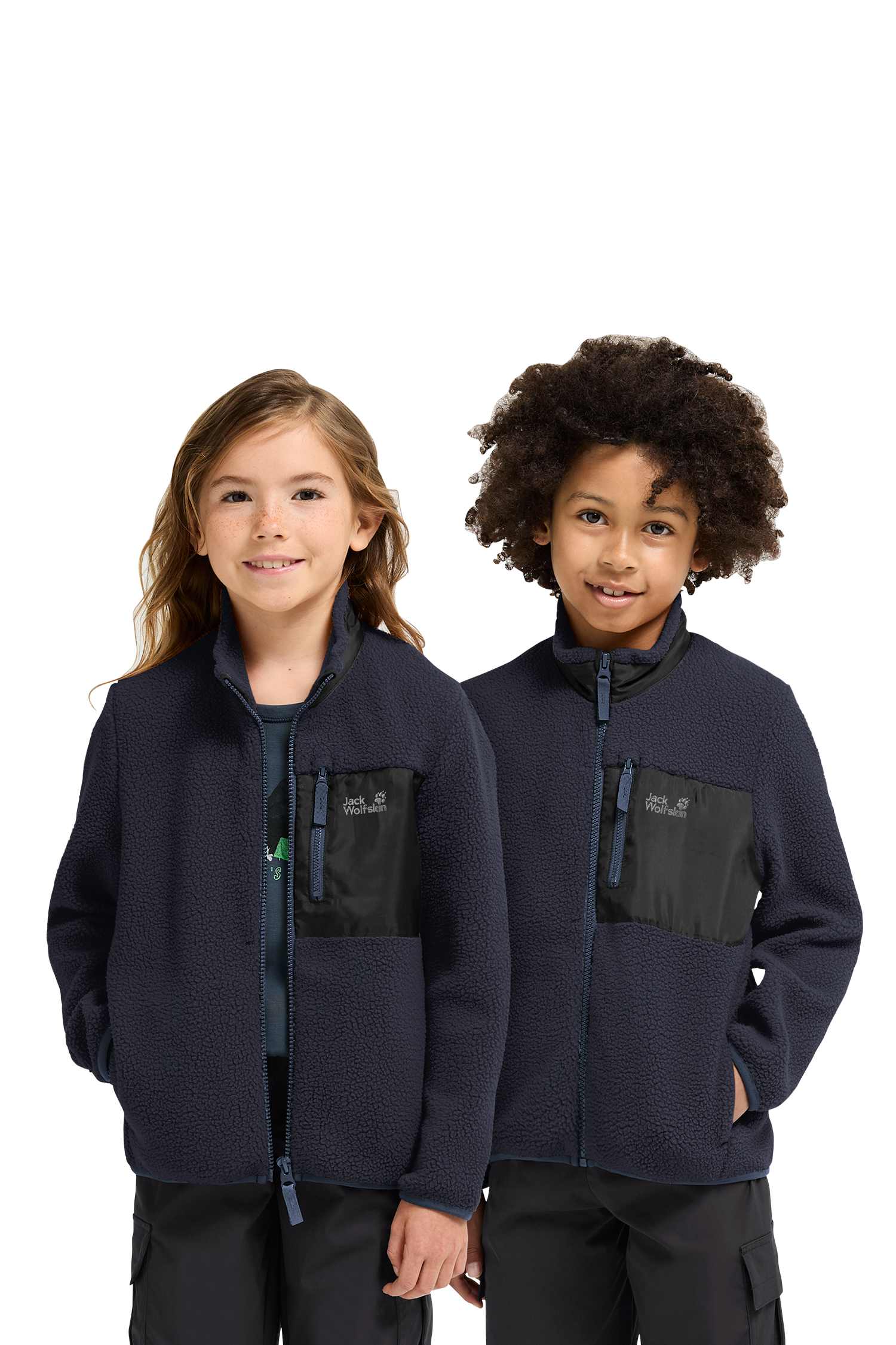 Image of Jack Wolfskin Lite Curl Kinder Midlayer Blau, , Größe: 128