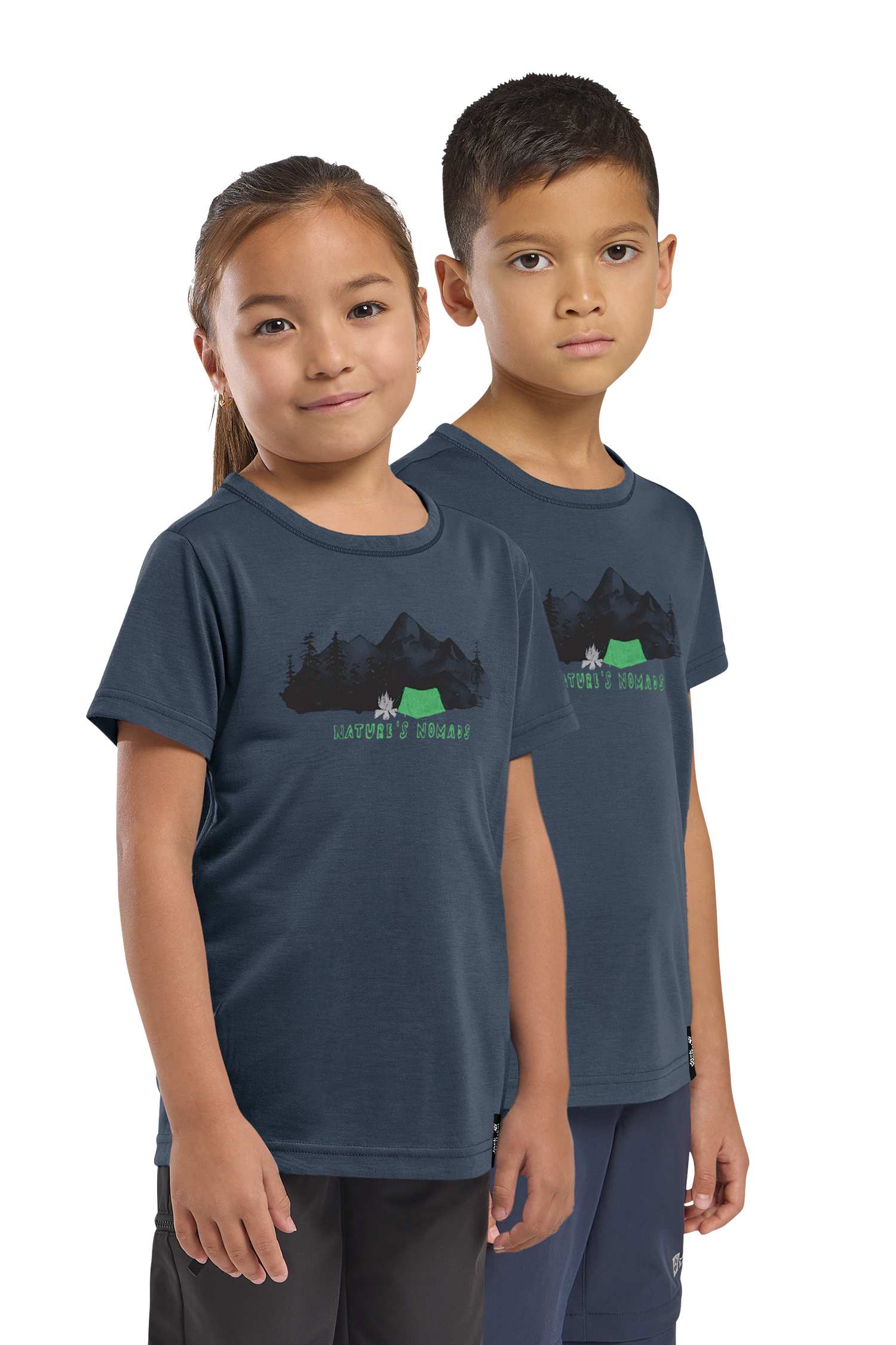 Image of Jack Wolfskin Hiking Graphic Kinder T-Shirt Blau, , Größe: 140
