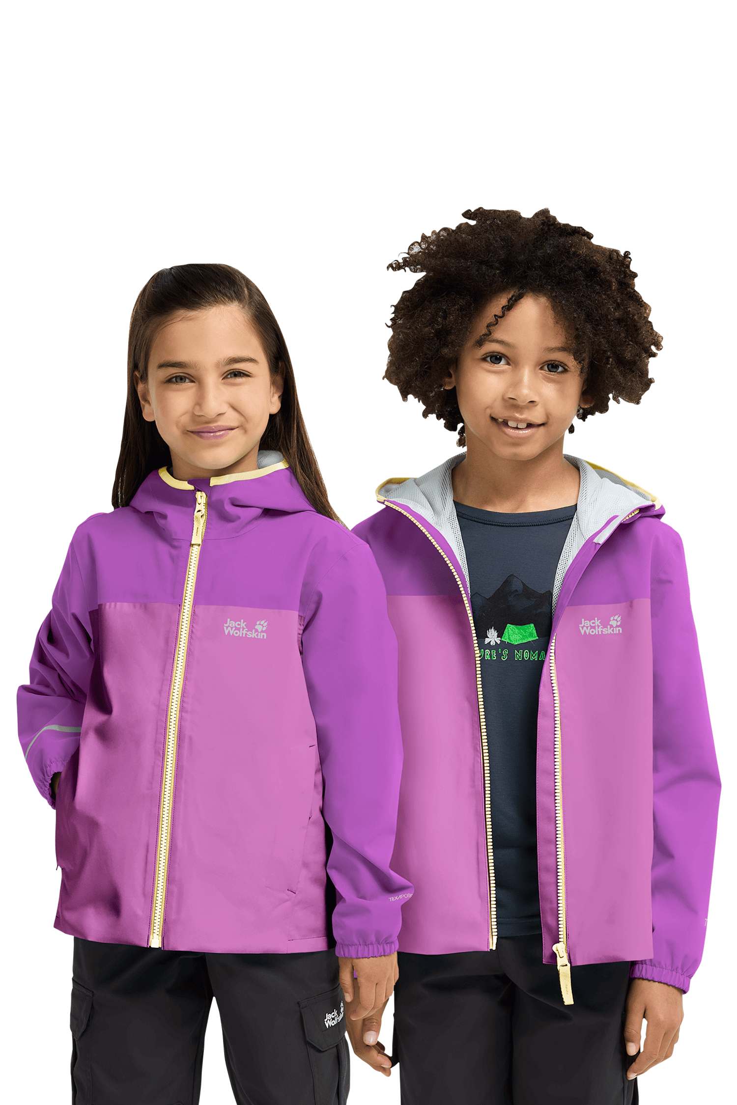 Image of Jack Wolfskin Adventuretribe 2L Kinder Outdoorjacke Lila, , Größe: 116