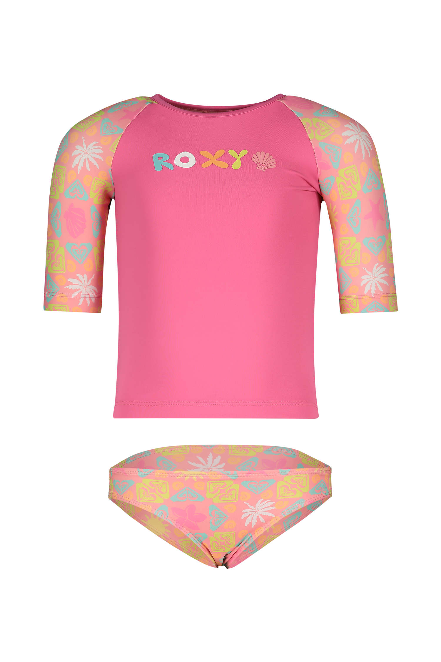 Roxy Check 50+ Kleinkind Lycra Shirt + Badeslip Rosa, , Größe: 92