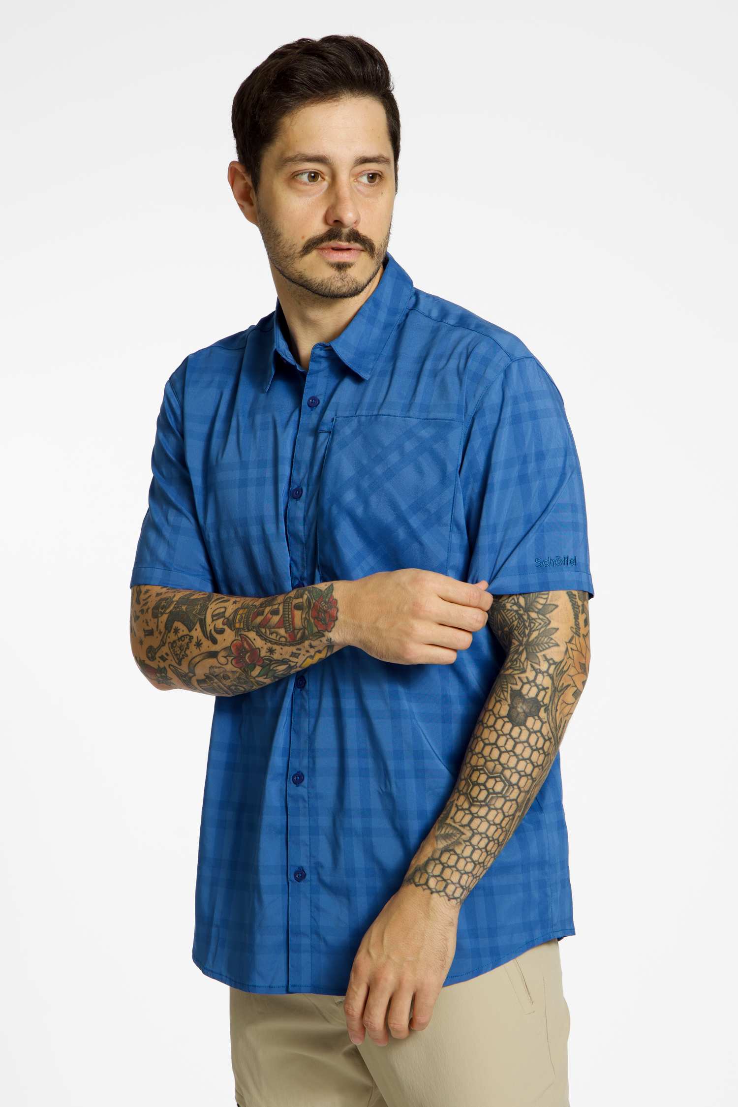 Schöffel Frolya Herren Wanderhemd Blau, Herren, Größe: 54