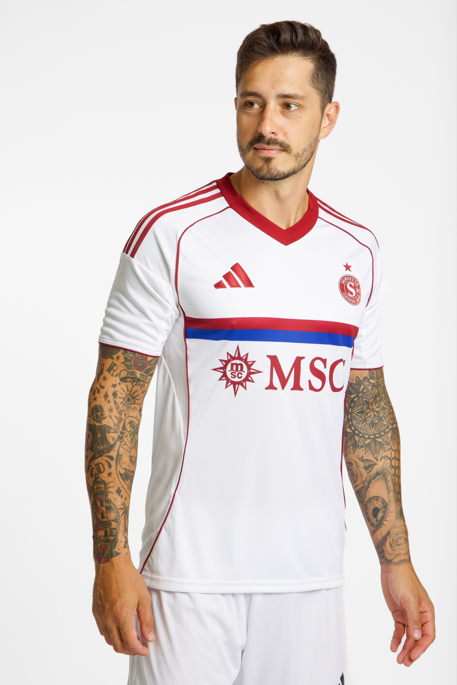 Image of adidas Servette FC Away Replica Herren Fussballtrikot 25/26 Weiss, Herren, Größe: L