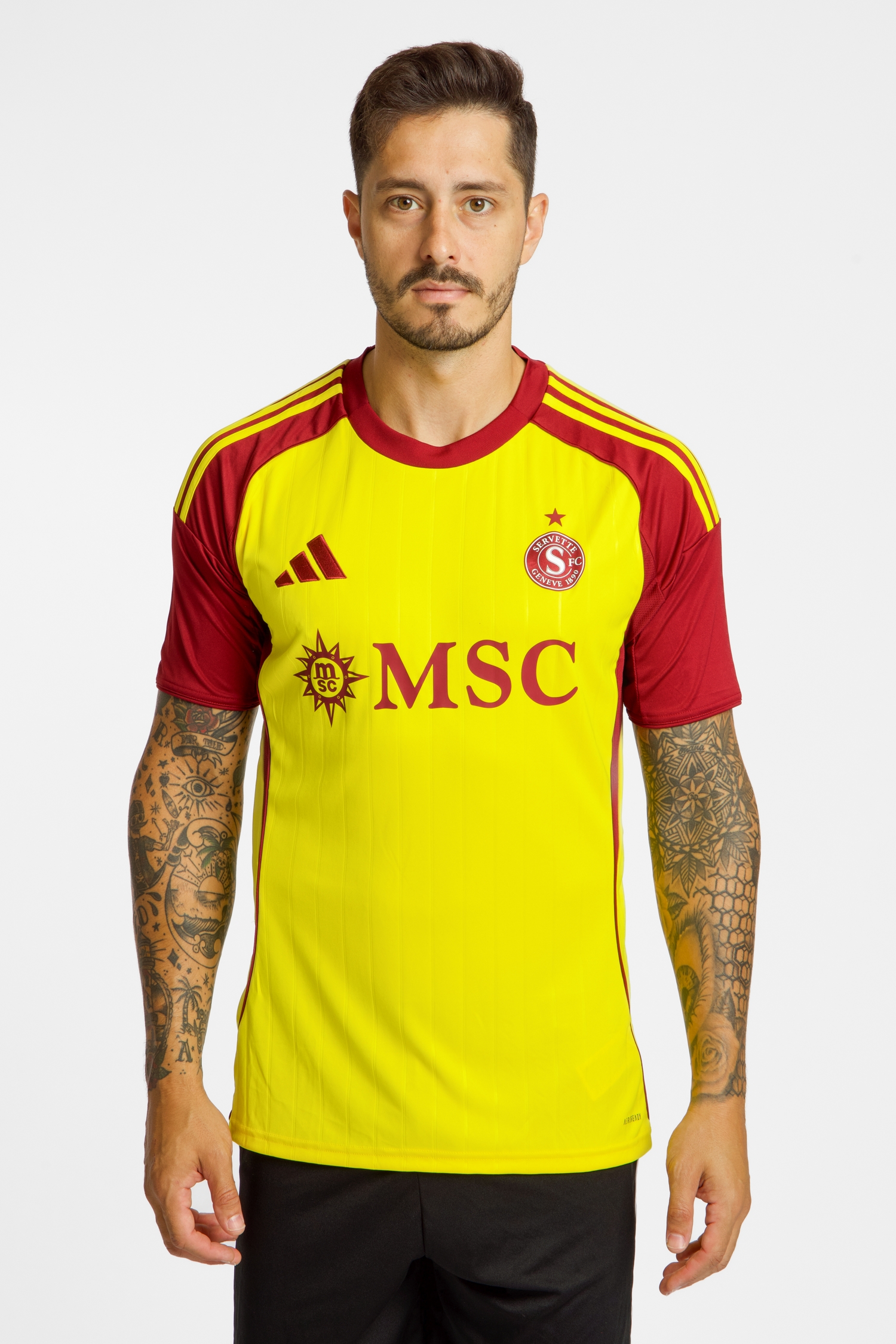 Image of adidas Servette FC 3rd Replica Herren Fussballtrikot 25/26 Gelb, Herren, Größe: L